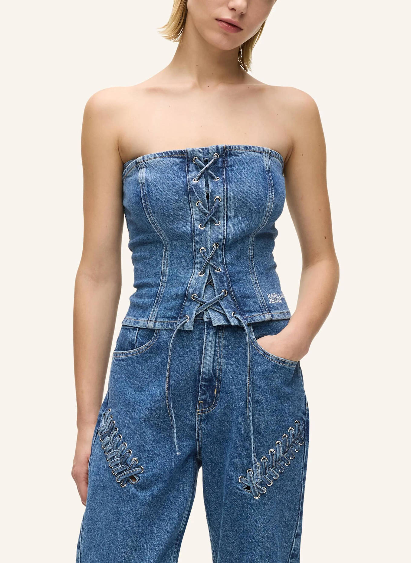 KARL LAGERFELD JEANS Top: BLAU