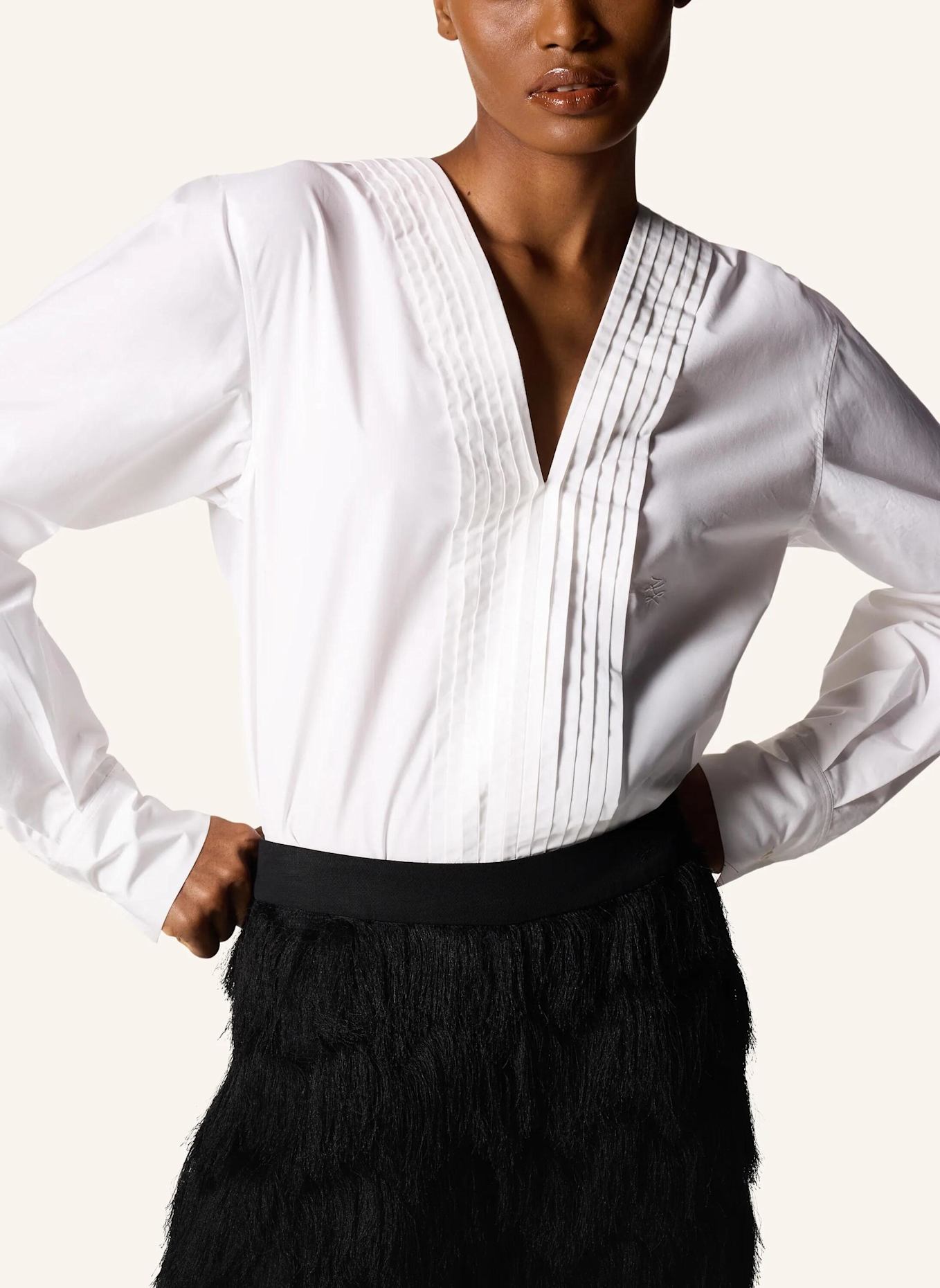 KARL LAGERFELD Bluse KL STUDIO: WEISS