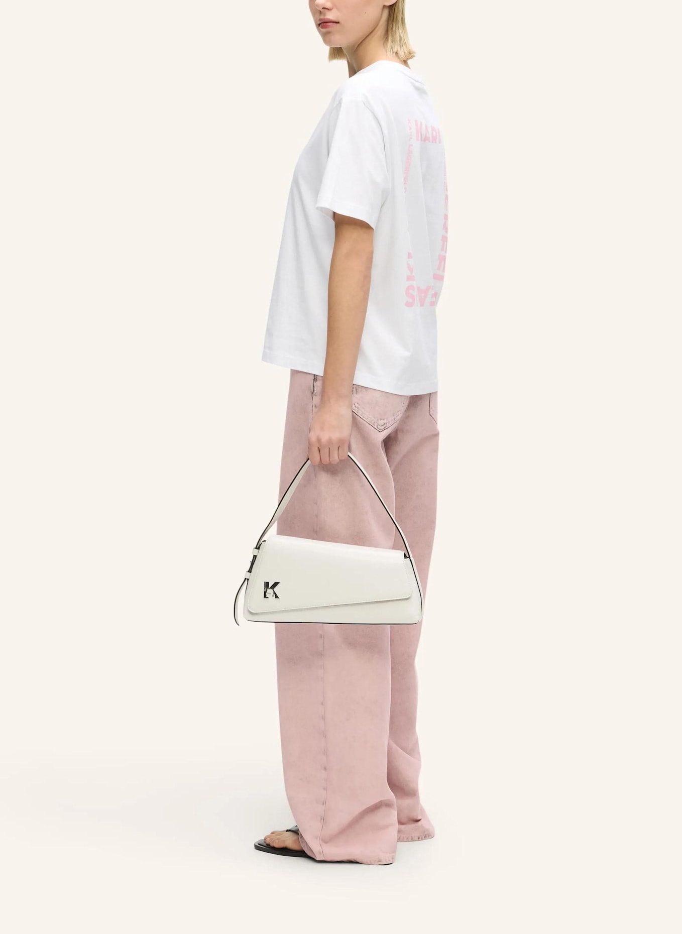 KARL LAGERFELD JEANS Schultertasche: WEISS