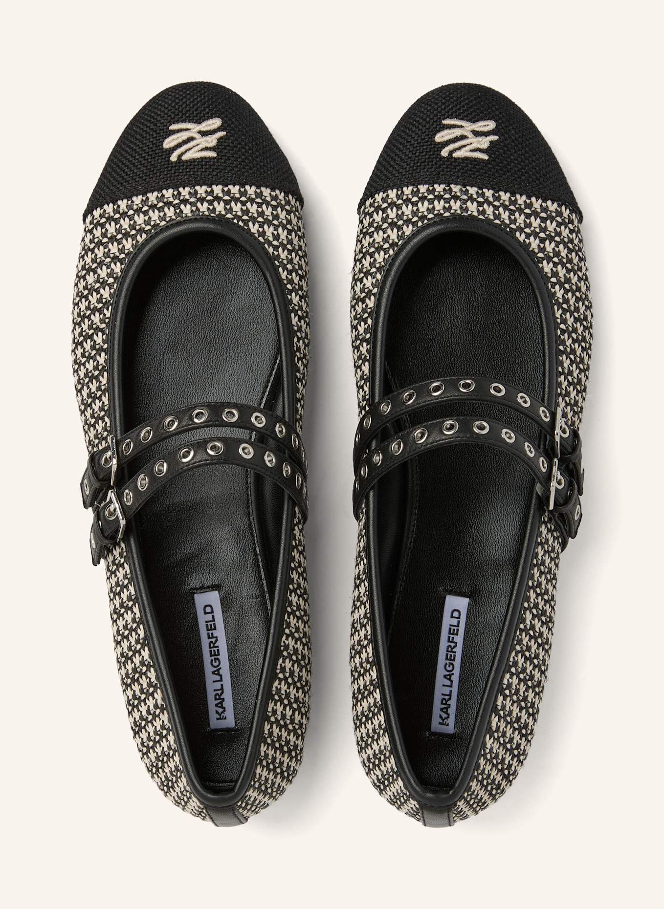 KARL LAGERFELD Flache Schuhe: SCHWARZ