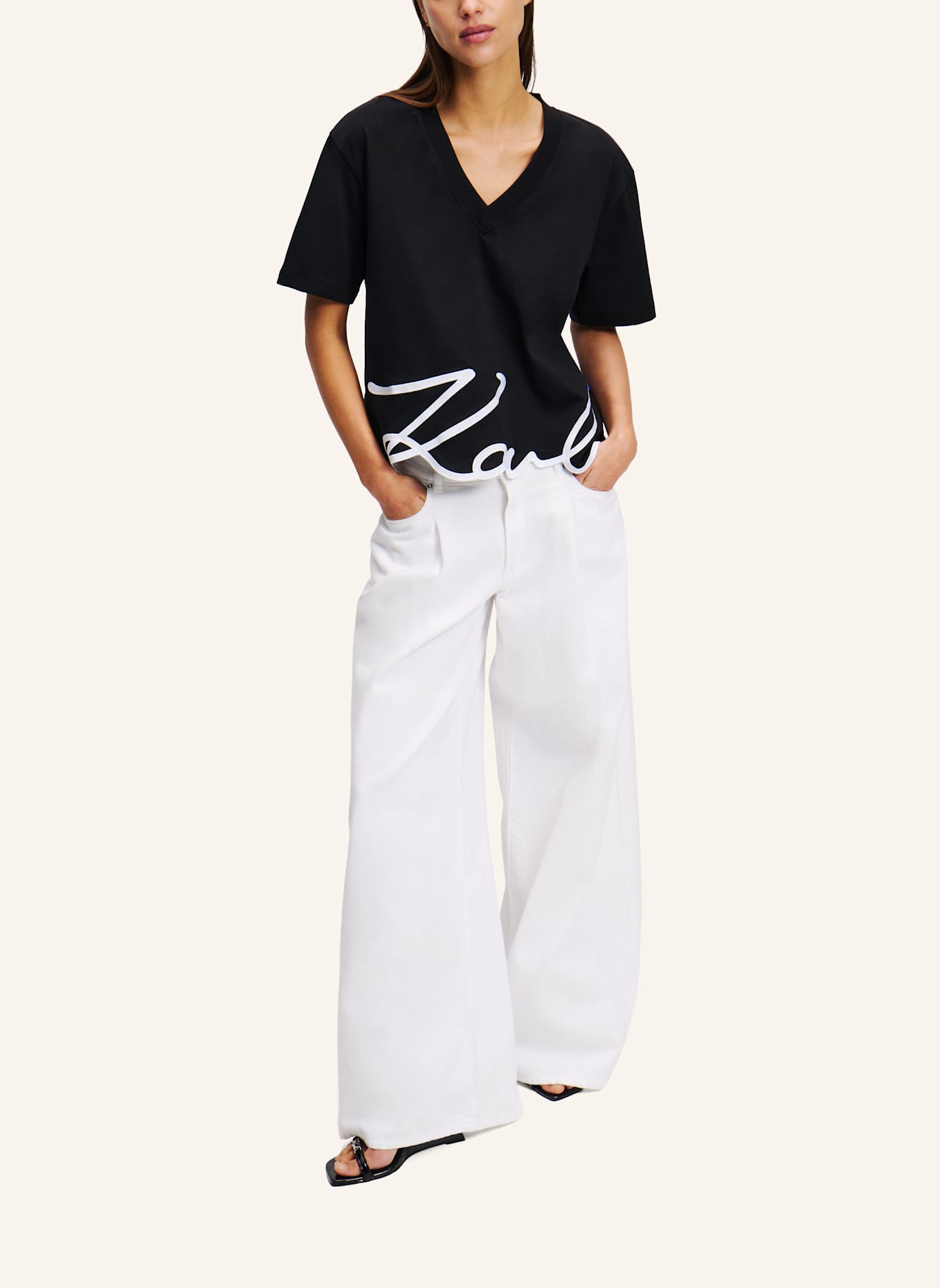 KARL LAGERFELD T-shirt: SCHWARZ