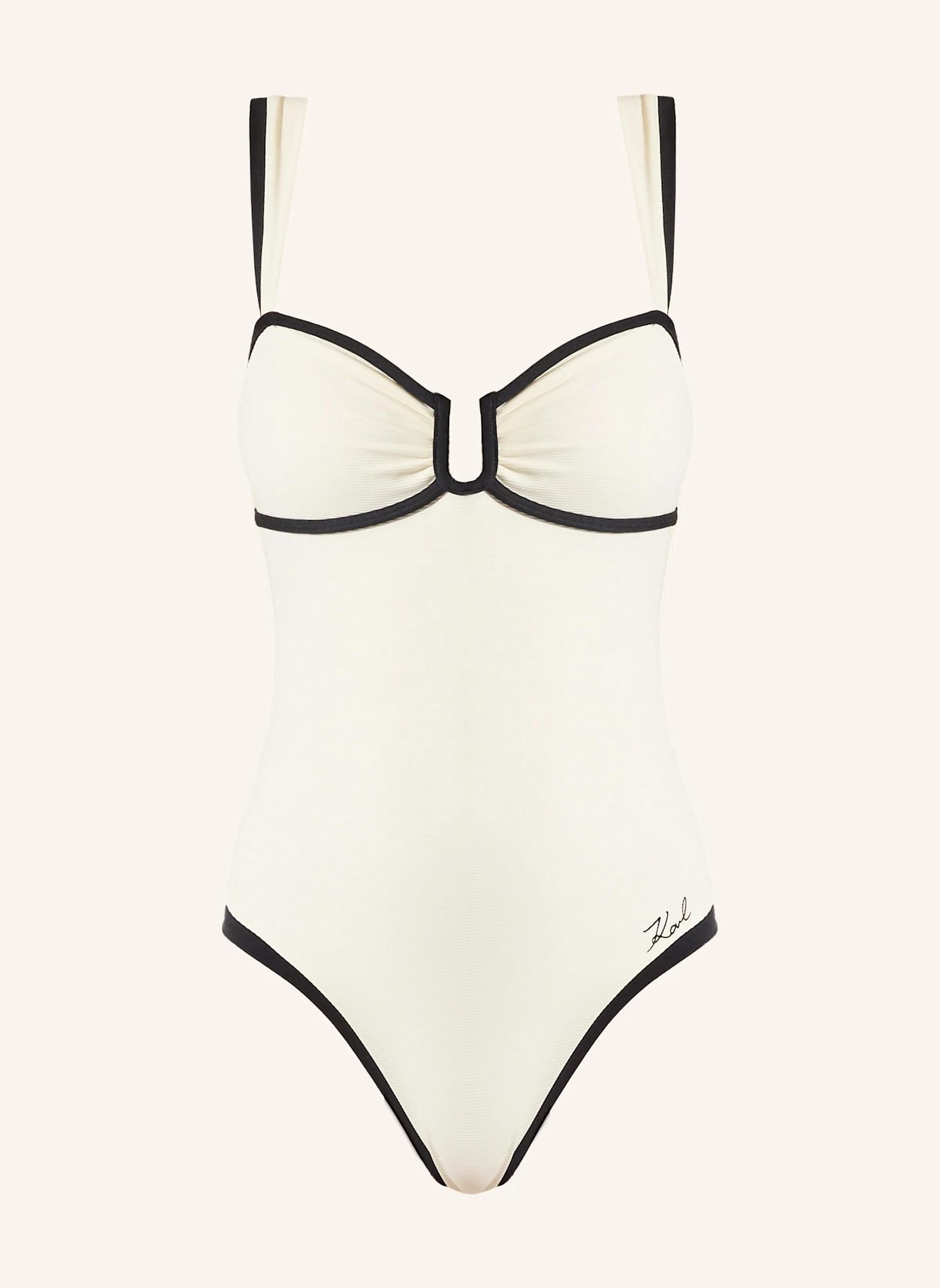 KARL LAGERFELD Badeanzug: BEIGE