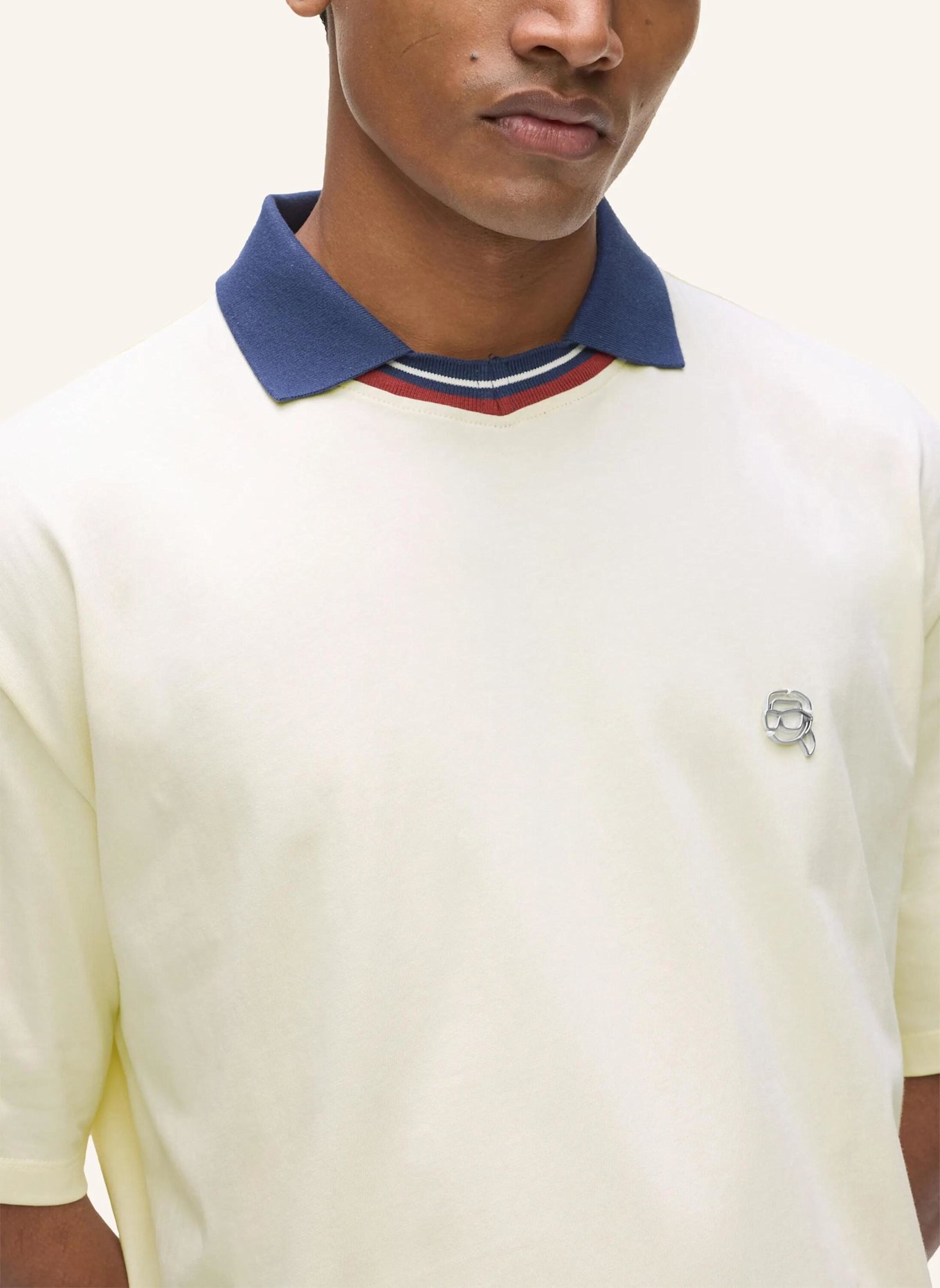 KARL LAGERFELD Poloshirt: BEIGE