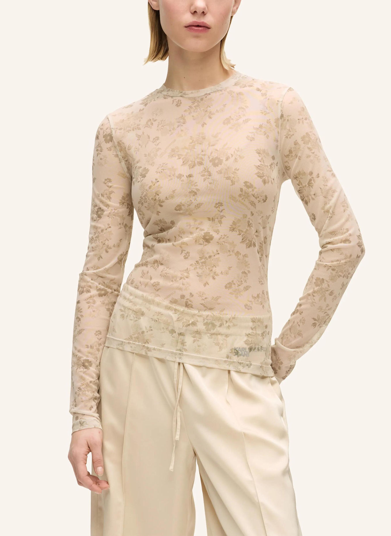 KARL LAGERFELD JEANS T-shirt: BEIGE