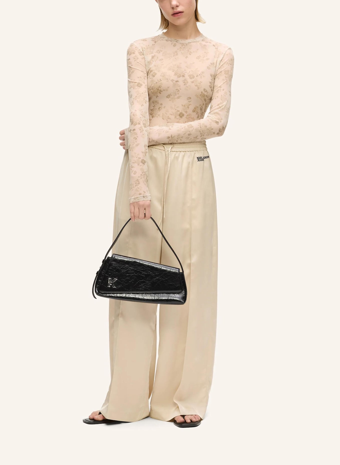 KARL LAGERFELD JEANS T-shirt: BEIGE