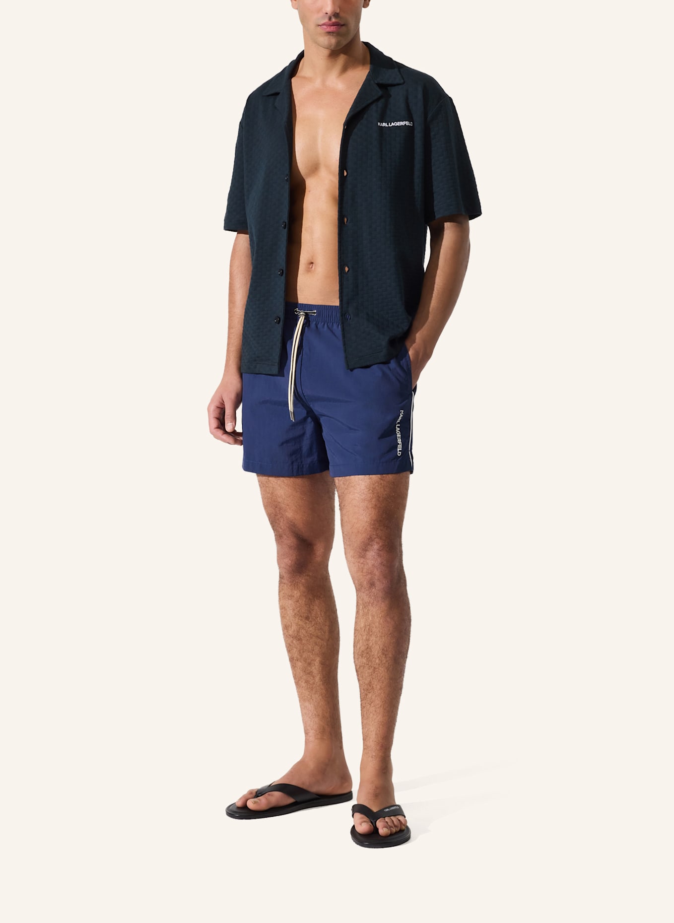 KARL LAGERFELD Bikini-Hose: DUNKELBLAU