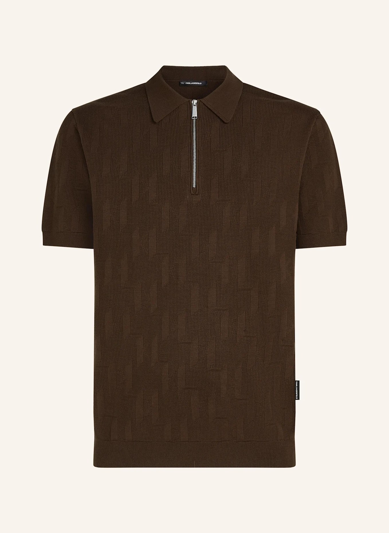 KARL LAGERFELD Poloshirt: DUNKELBRAUN