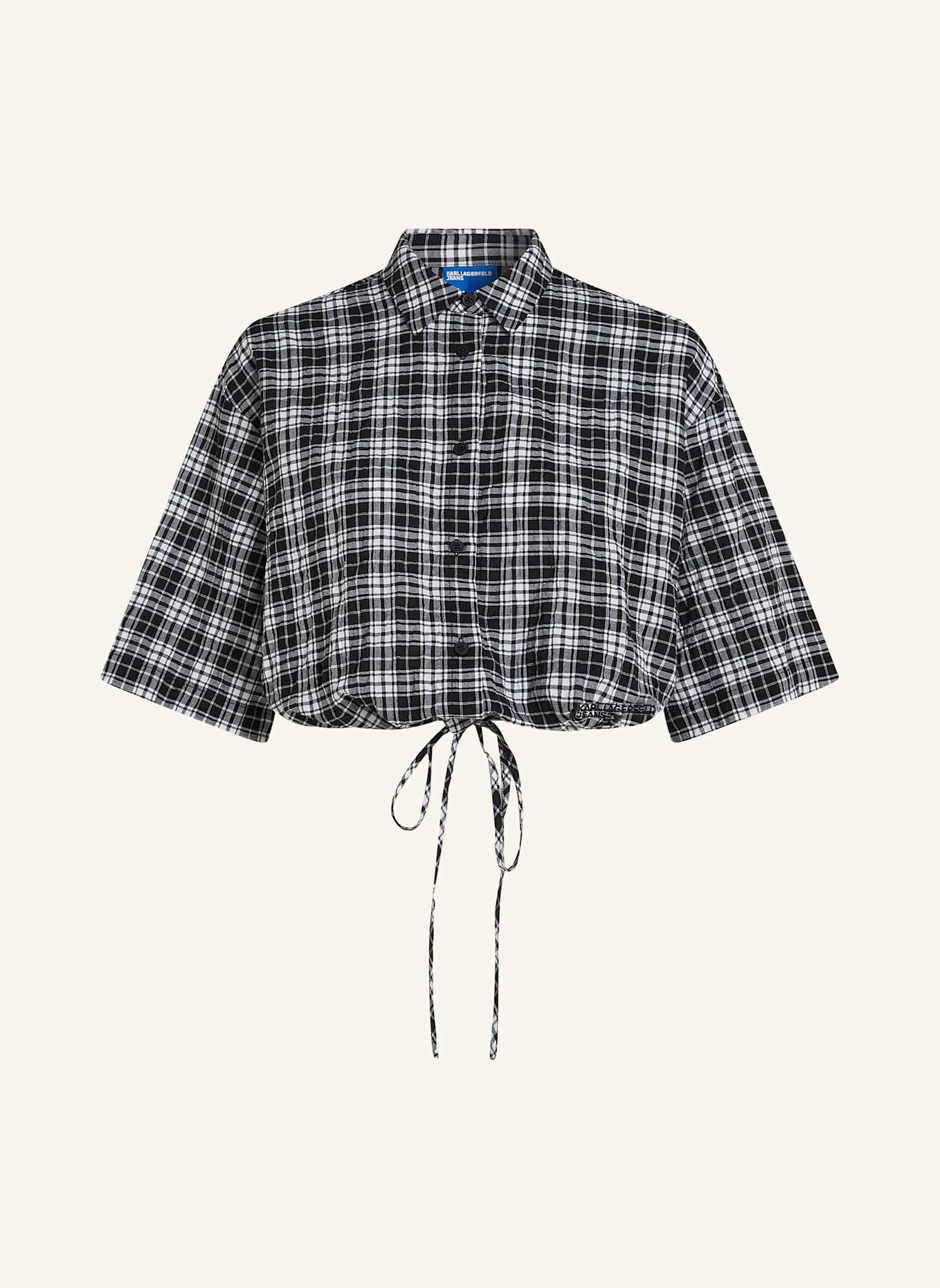 KARL LAGERFELD JEANS Bluse: SCHWARZ