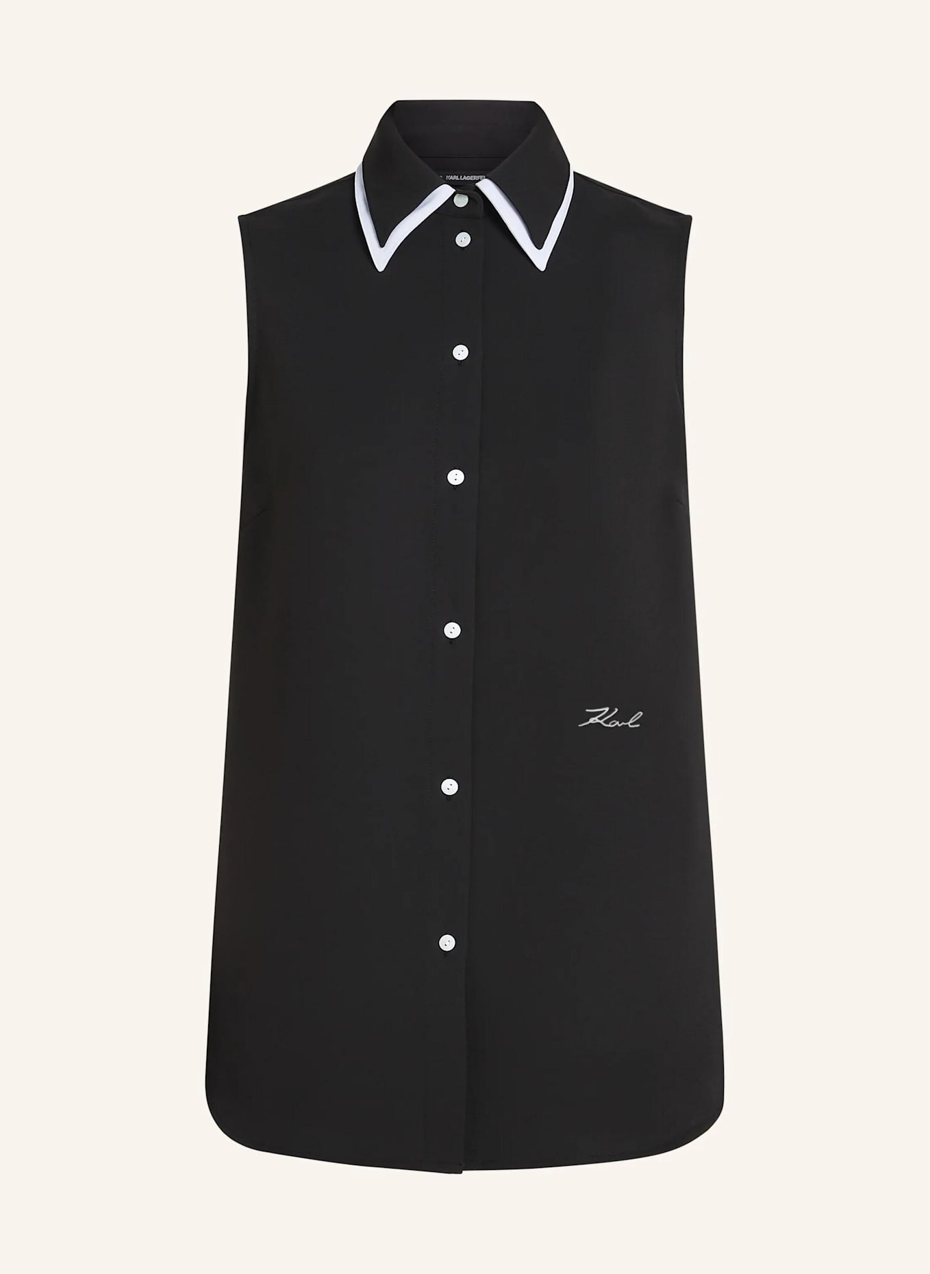 KARL LAGERFELD Bluse: SCHWARZ