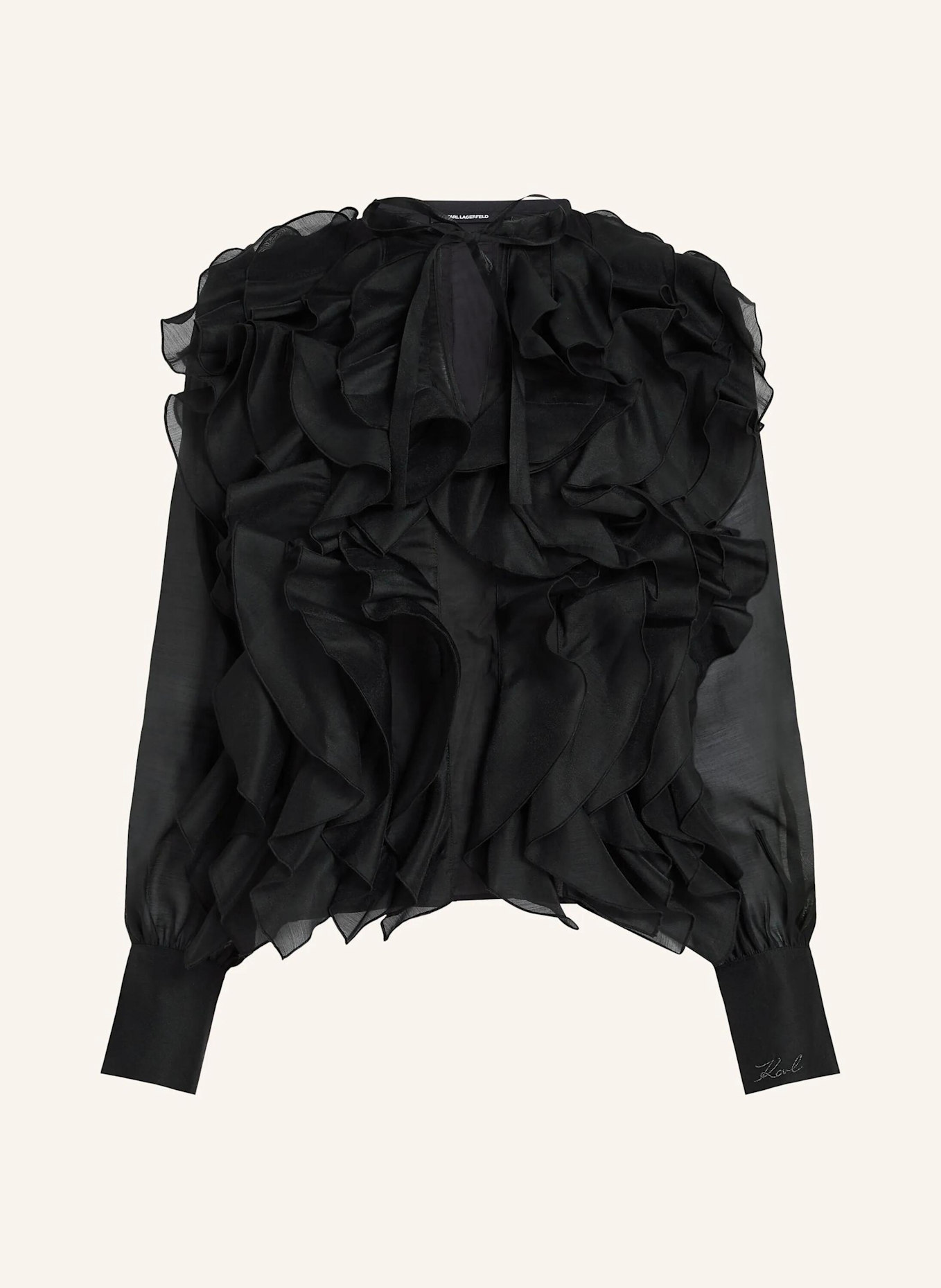 KARL LAGERFELD Bluse: SCHWARZ