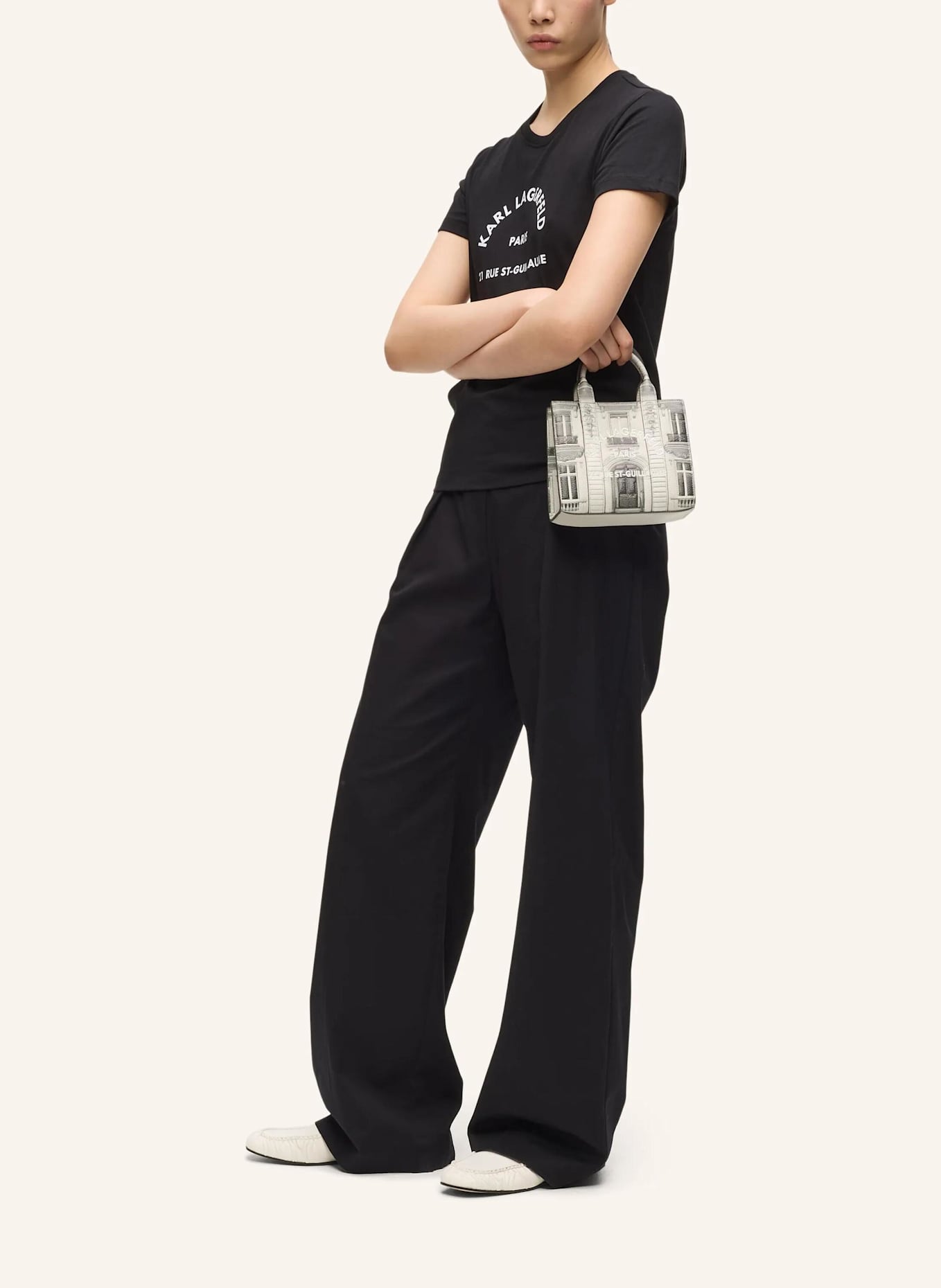 KARL LAGERFELD Handtasche: SCHWARZ