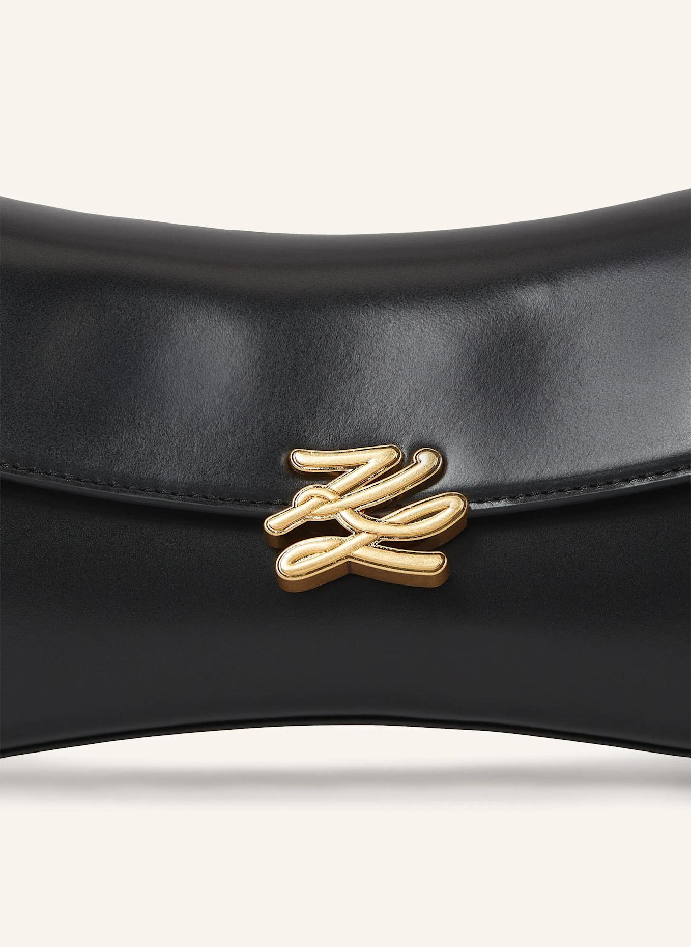 KARL LAGERFELD Schultertasche: SCHWARZ/ GOLD