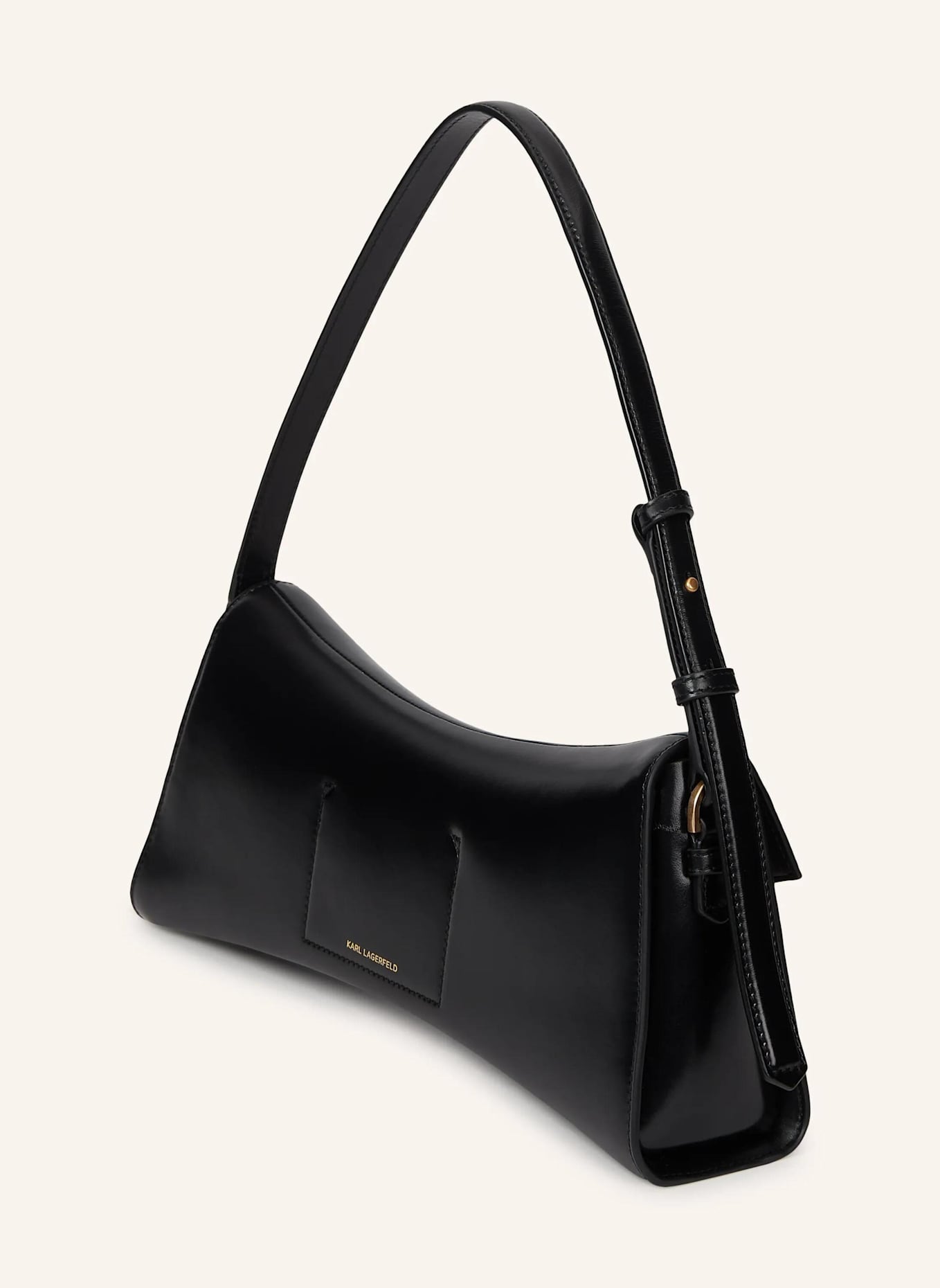 KARL LAGERFELD Schultertasche: SCHWARZ/ GOLD