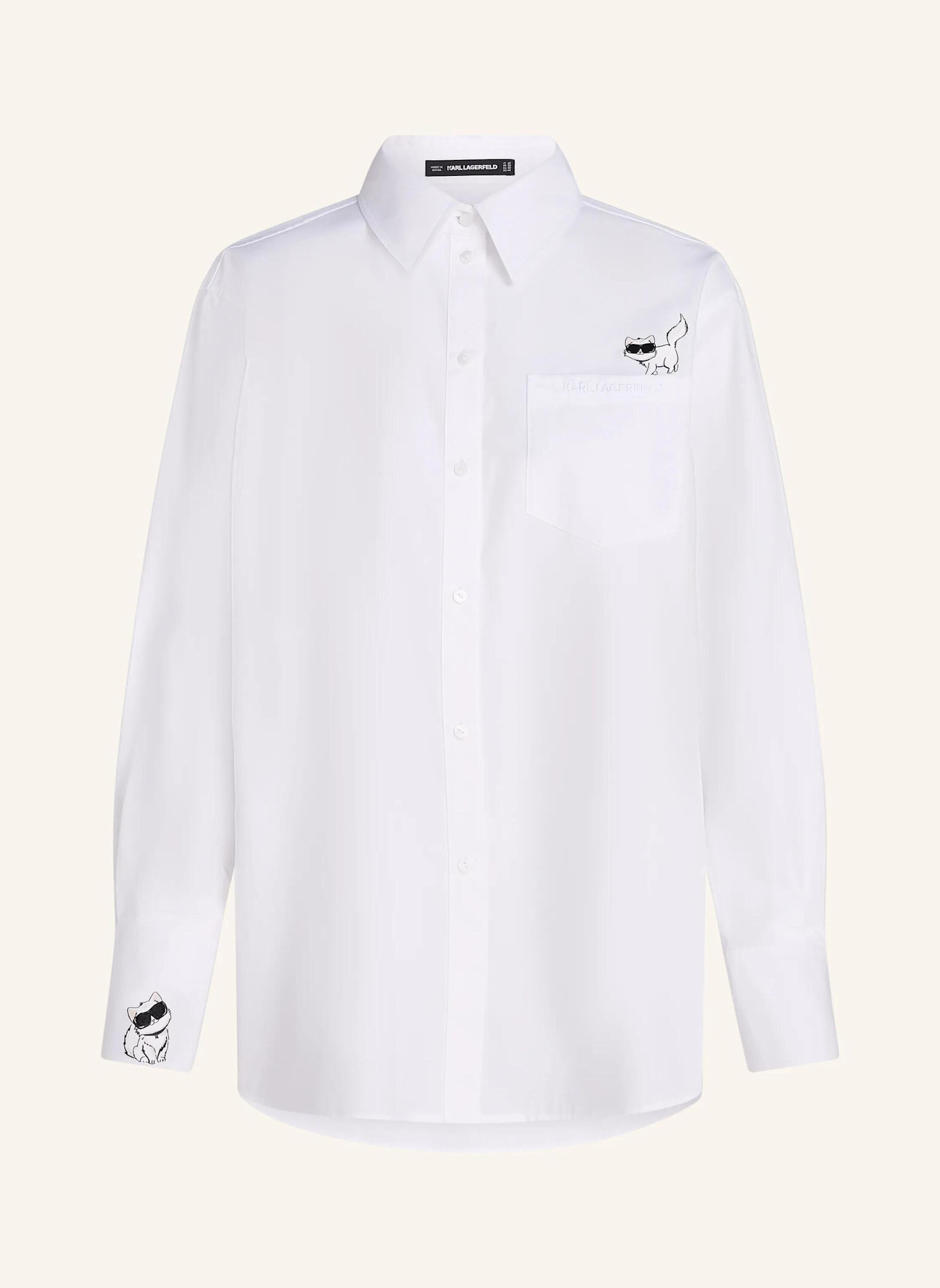 KARL LAGERFELD Bluse: WEISS