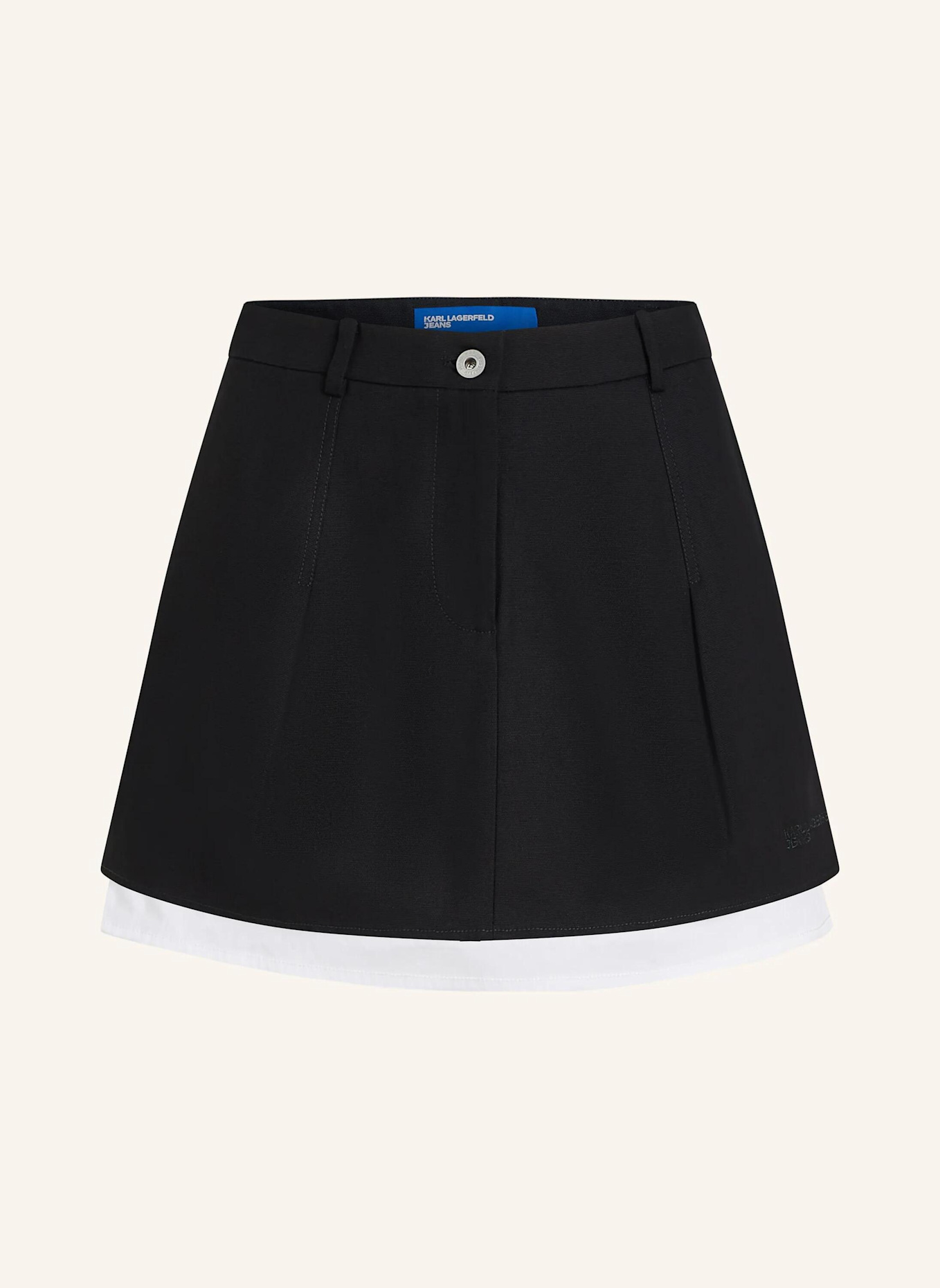 KARL LAGERFELD JEANS Rock: WEISS/ SCHWARZ