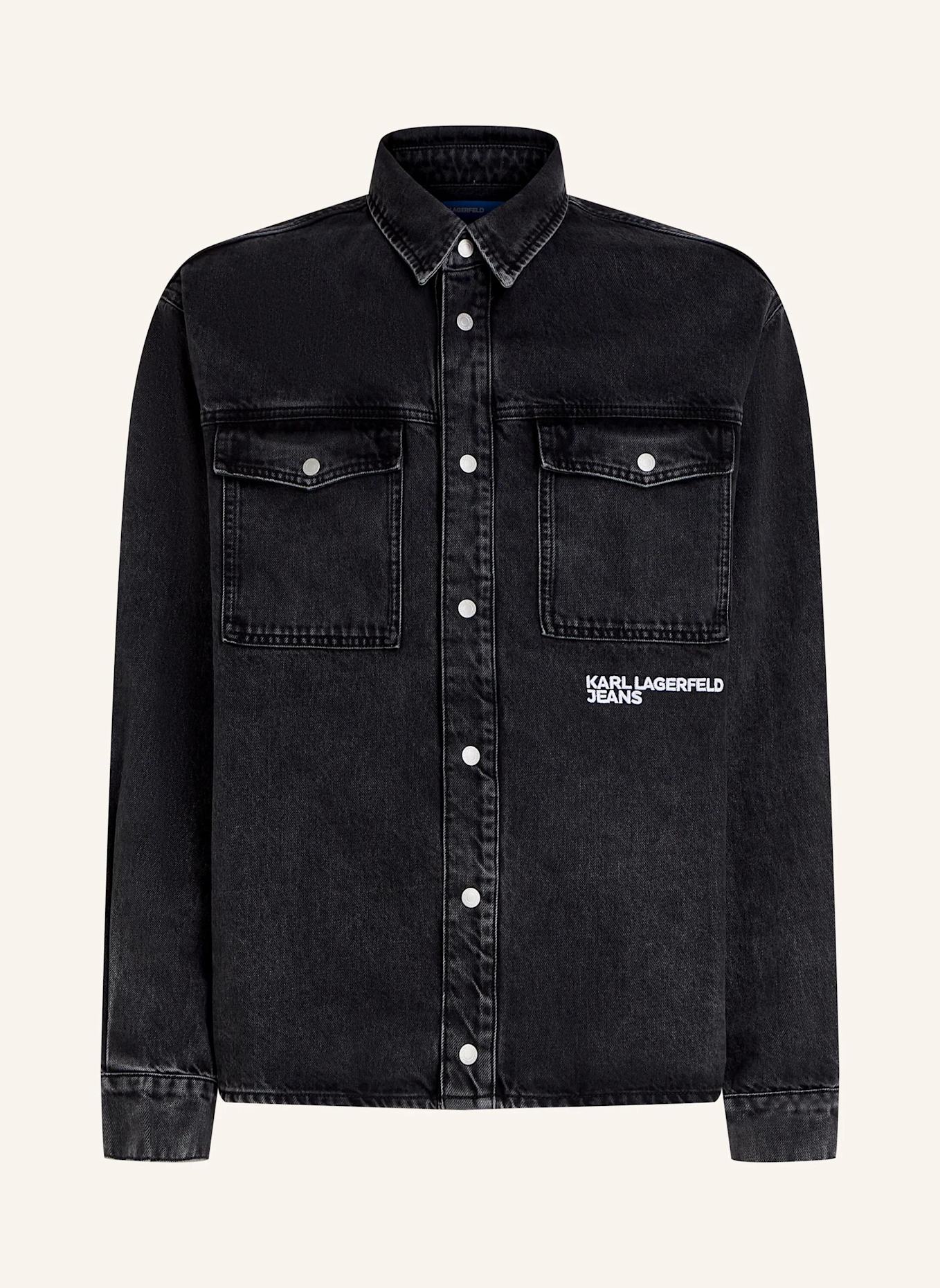 KARL LAGERFELD JEANS Hemd: SCHWARZ