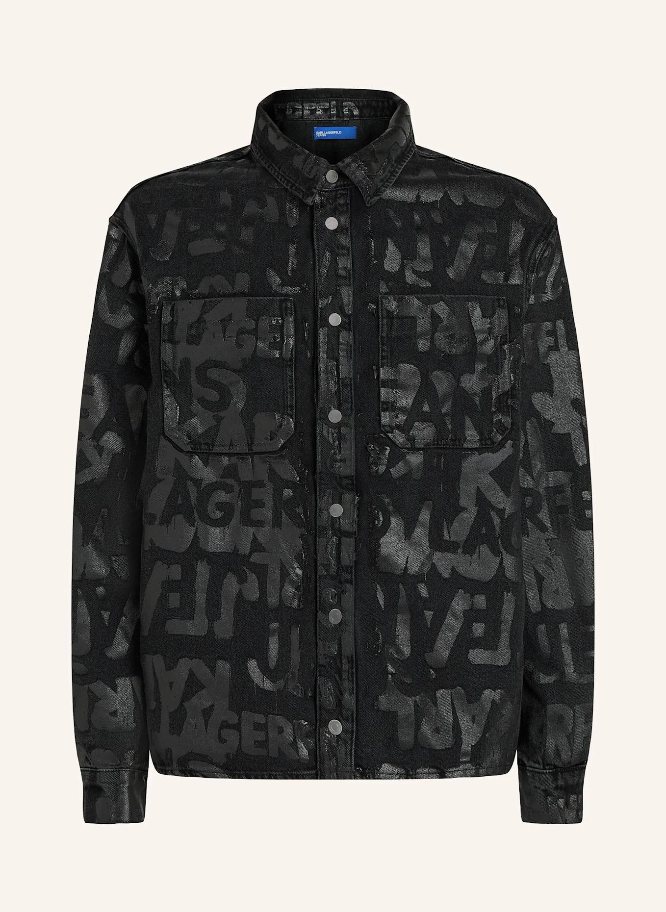 KARL LAGERFELD JEANS Hemd: SCHWARZ