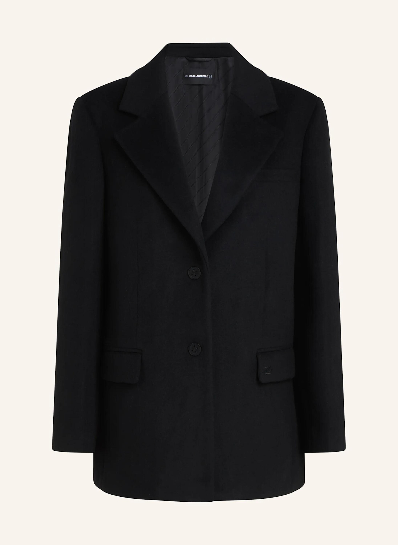 KARL LAGERFELD Mantel: SCHWARZ