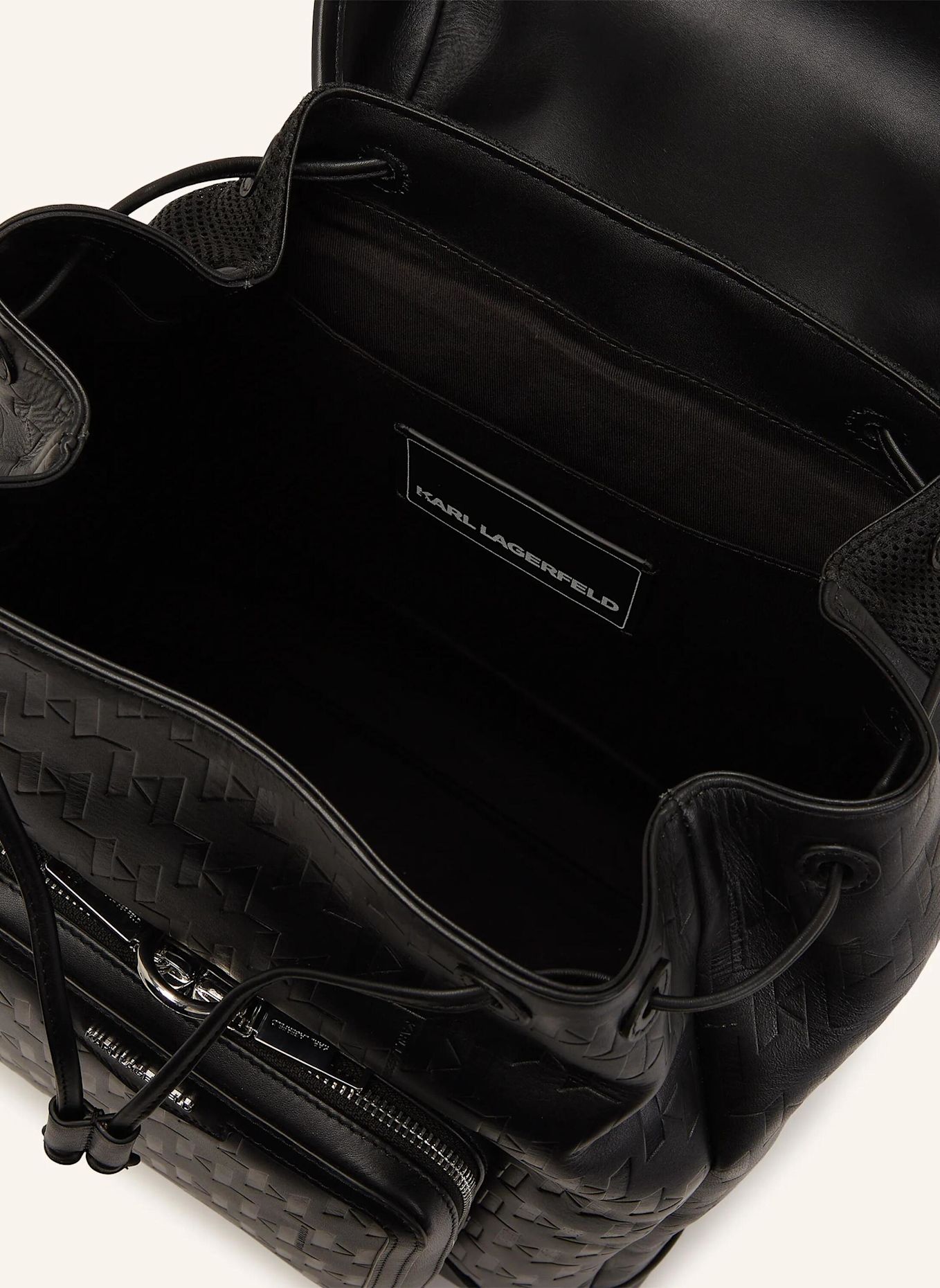 KARL LAGERFELD Rucksack: SCHWARZ