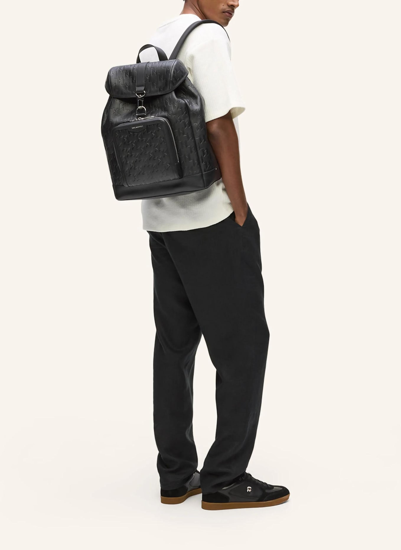 KARL LAGERFELD Rucksack: SCHWARZ