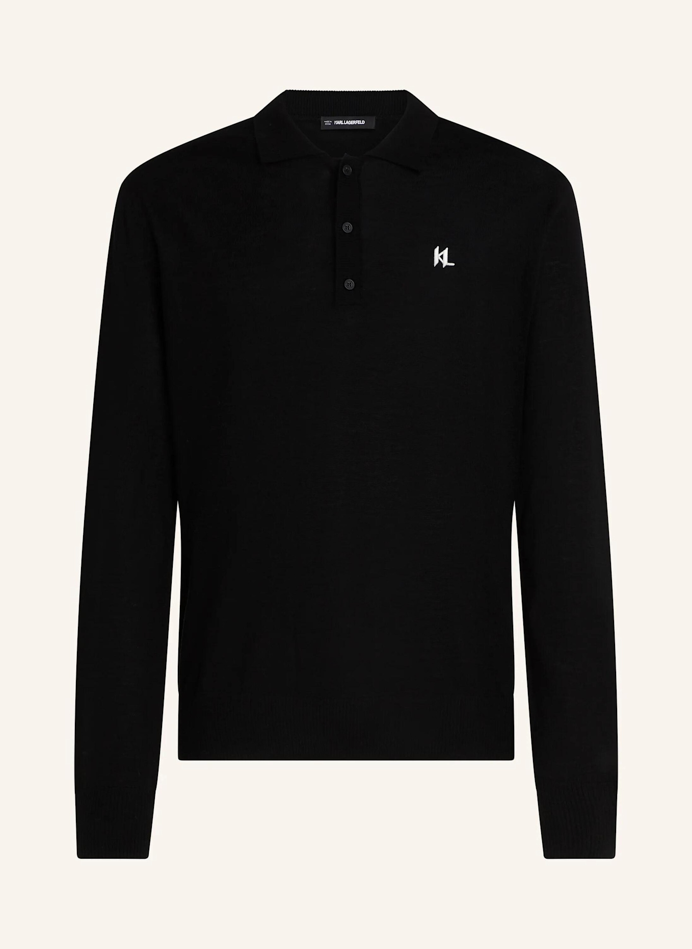 KARL LAGERFELD Poloshirt: SCHWARZ