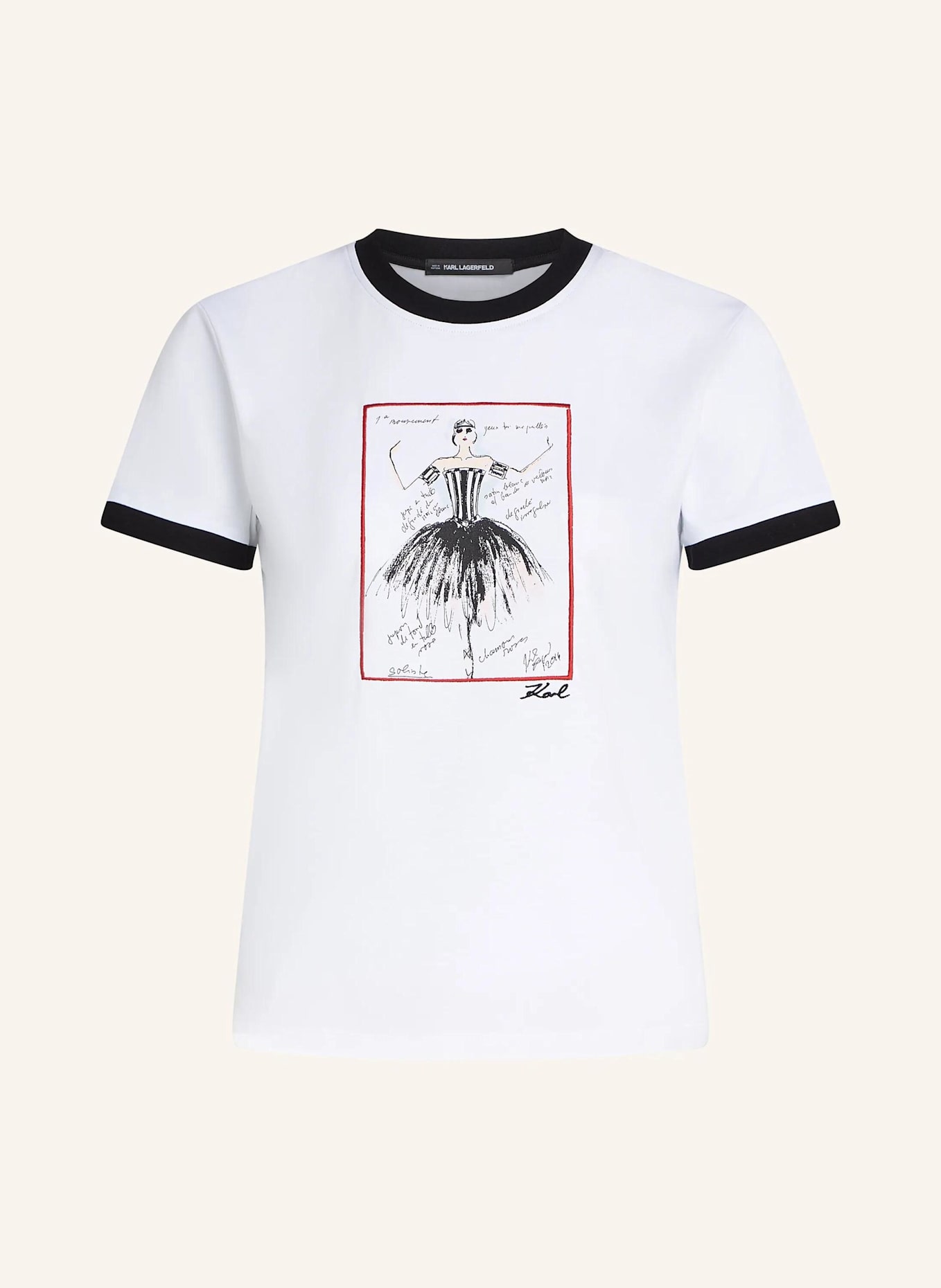 KARL LAGERFELD T-shirt: WEISS