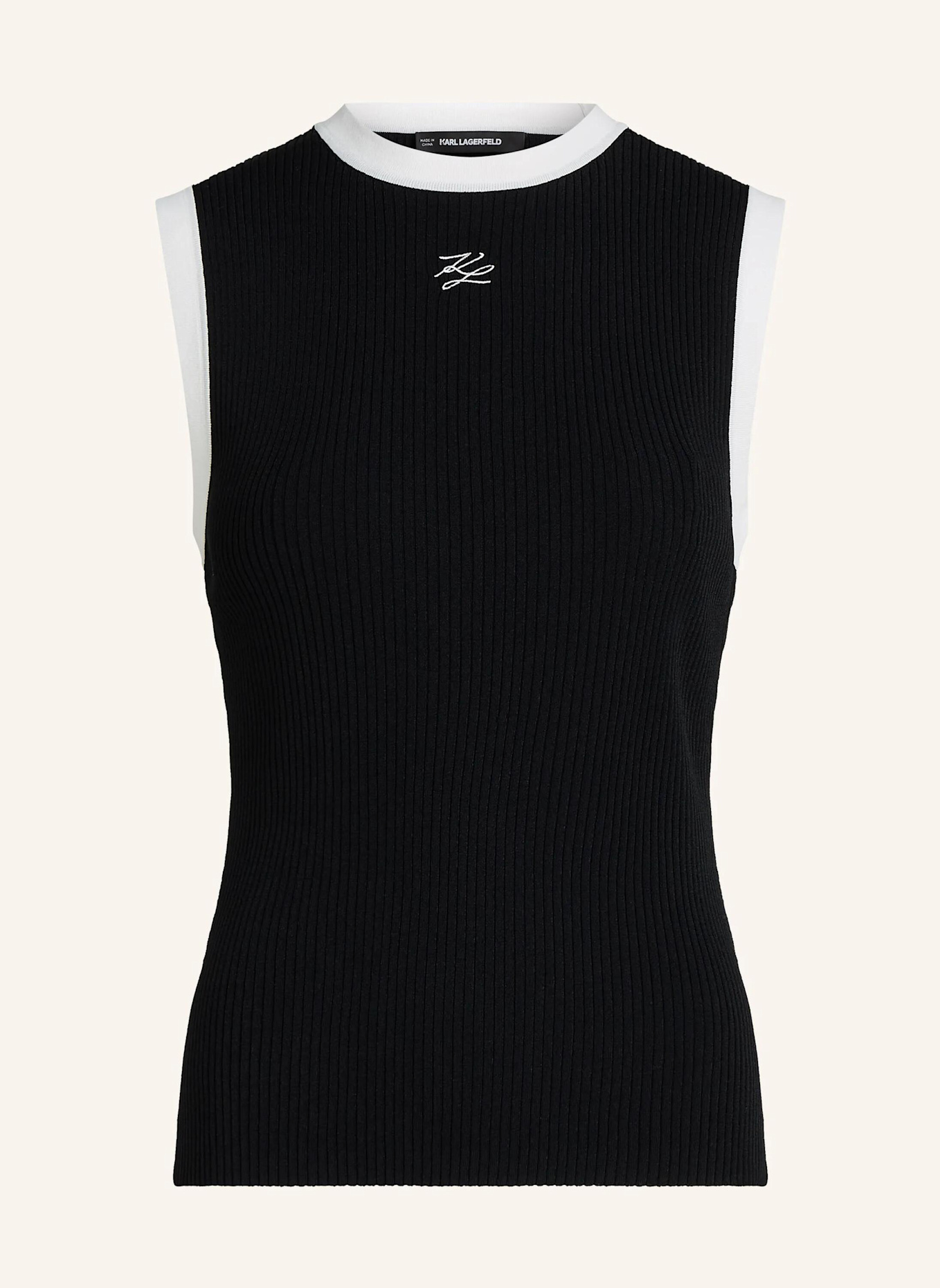 KARL LAGERFELD Top: SCHWARZ