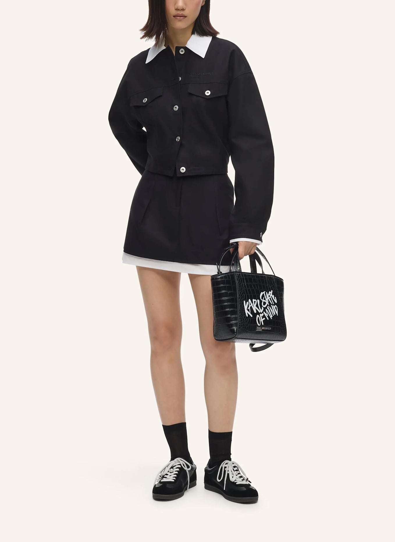 KARL LAGERFELD JEANS Handtasche: SCHWARZ