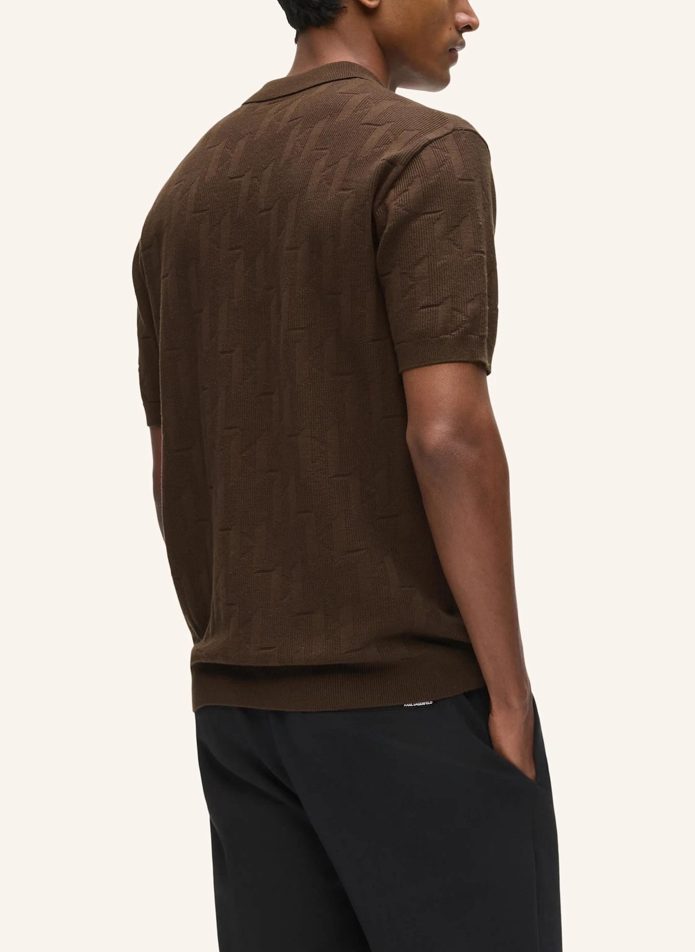 KARL LAGERFELD Poloshirt: DUNKELBRAUN