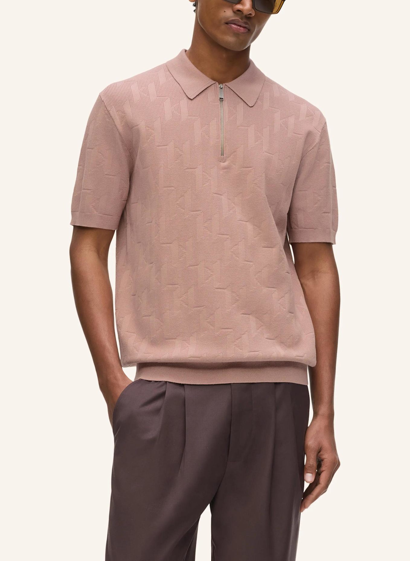 KARL LAGERFELD Poloshirt: PINK