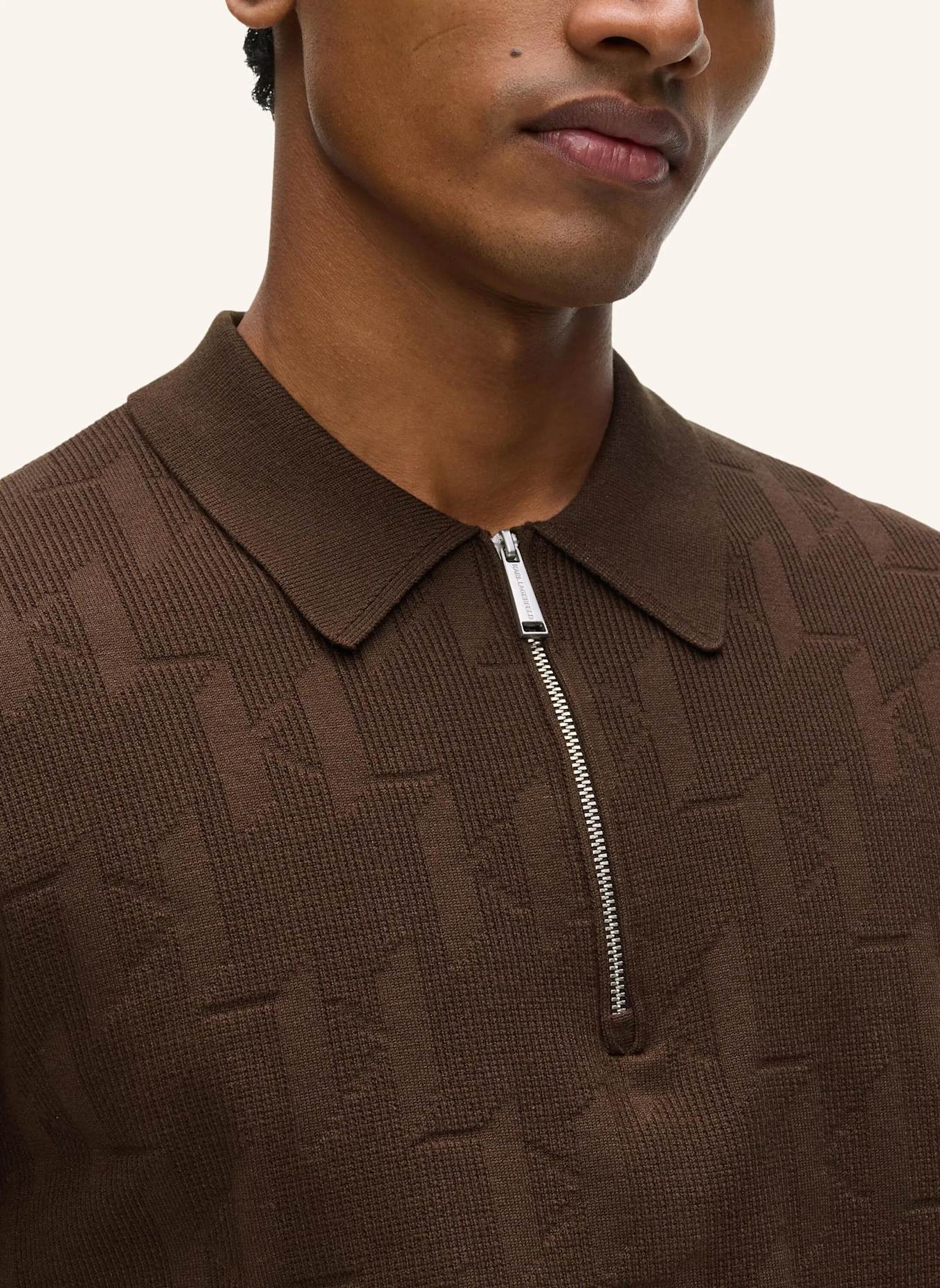 KARL LAGERFELD Poloshirt: DUNKELBRAUN