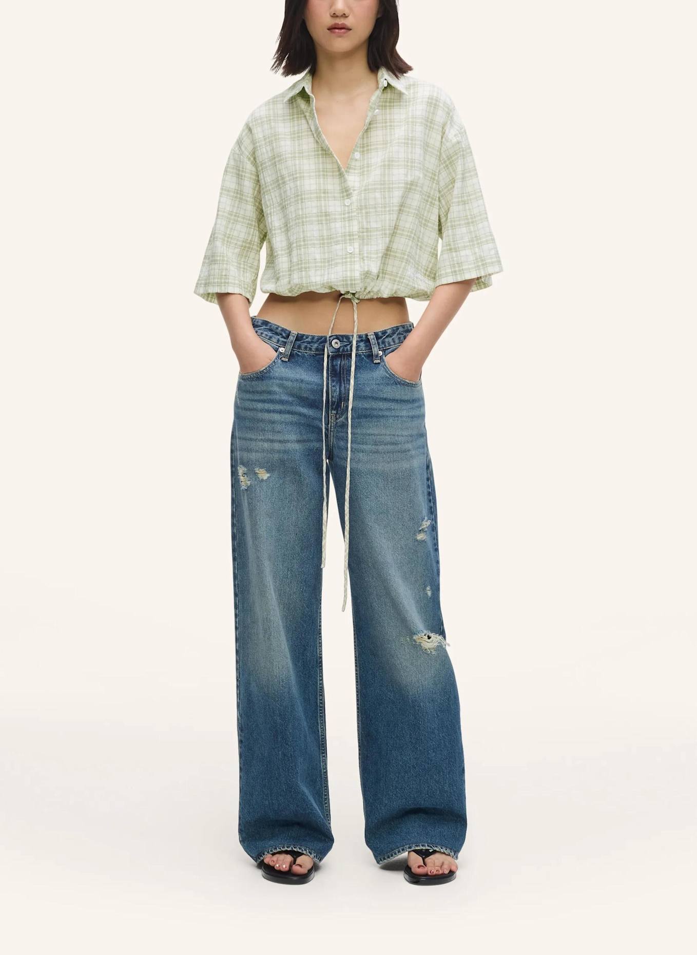 KARL LAGERFELD JEANS Bluse: HELLGRÜN