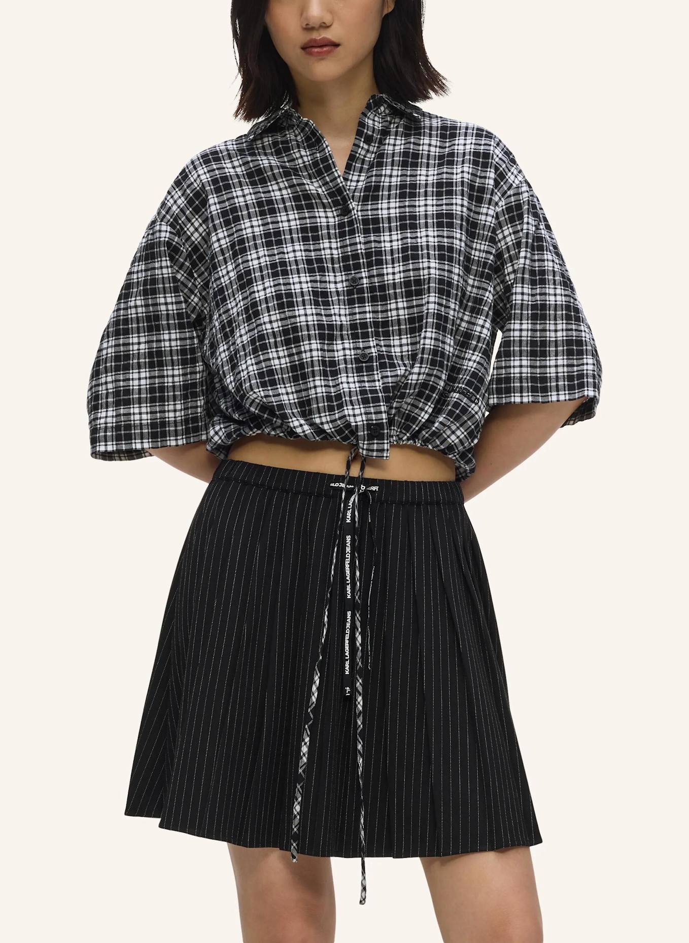 KARL LAGERFELD JEANS Bluse: SCHWARZ