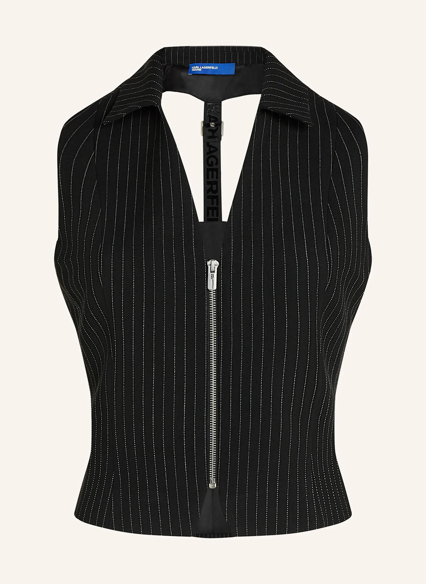 KARL LAGERFELD JEANS Bluse: SCHWARZ