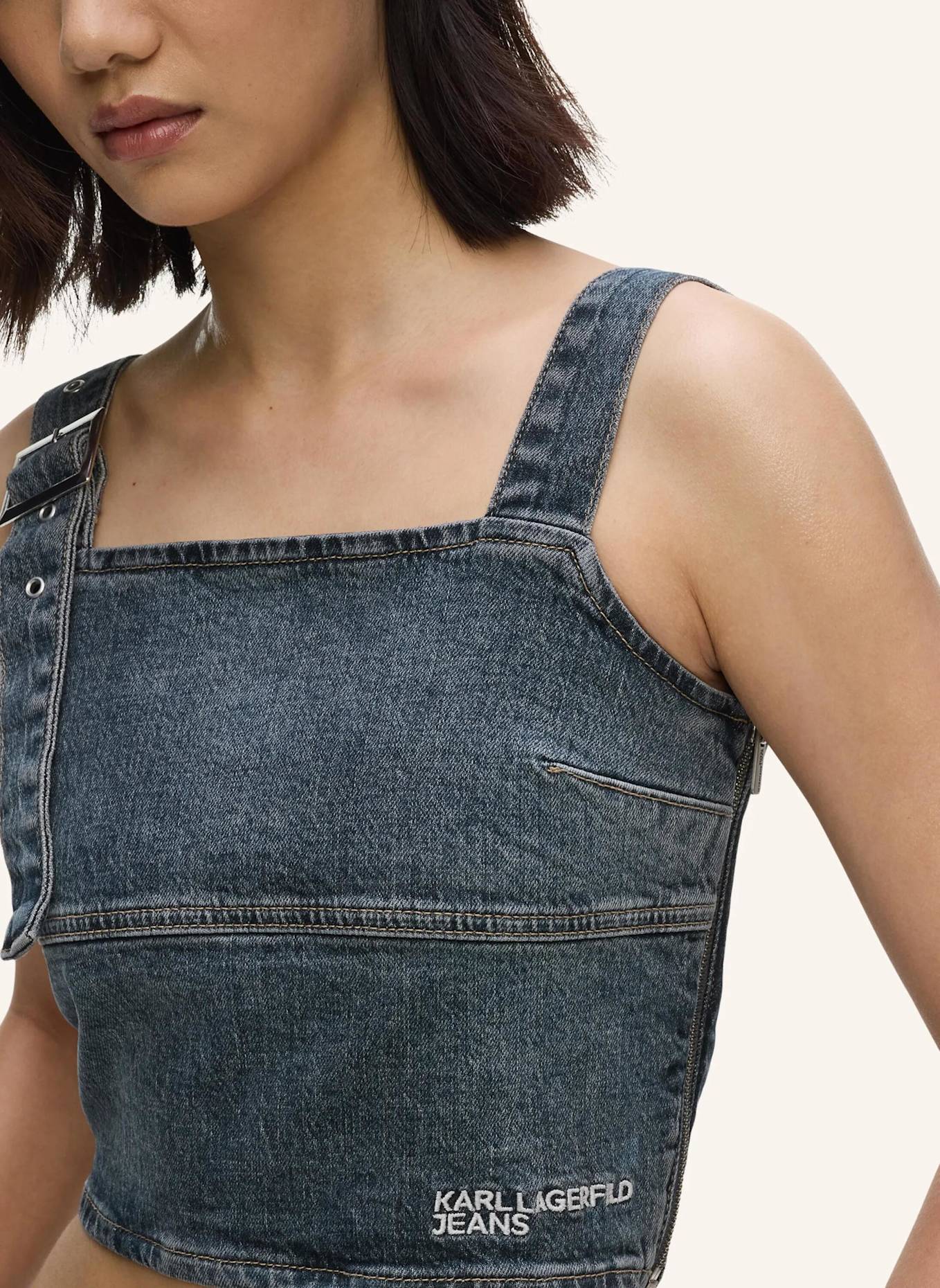 KARL LAGERFELD JEANS Bluse: HELLBLAU