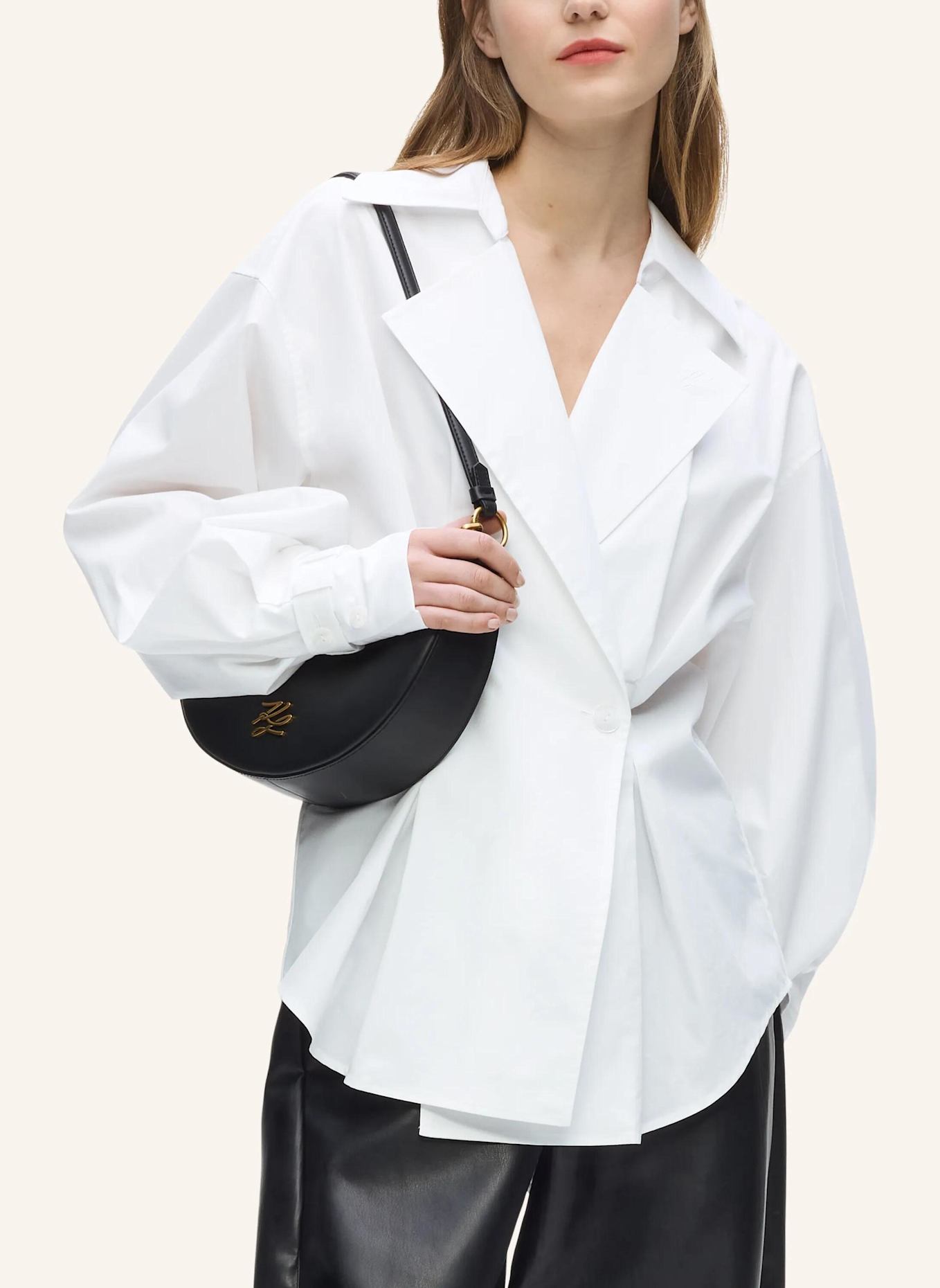 KARL LAGERFELD Bluse: WEISS