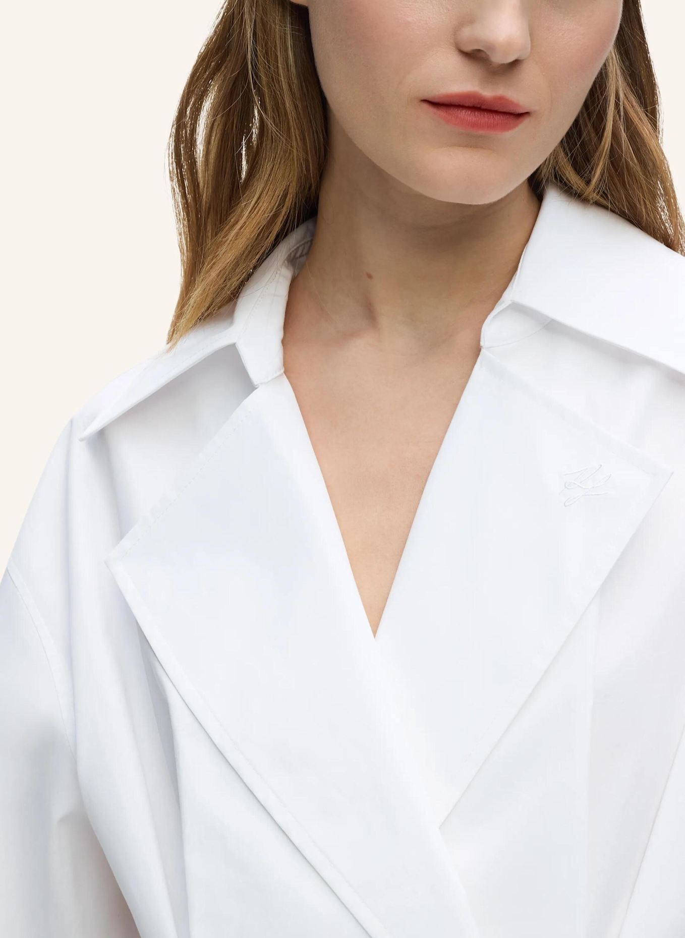 KARL LAGERFELD Bluse: WEISS