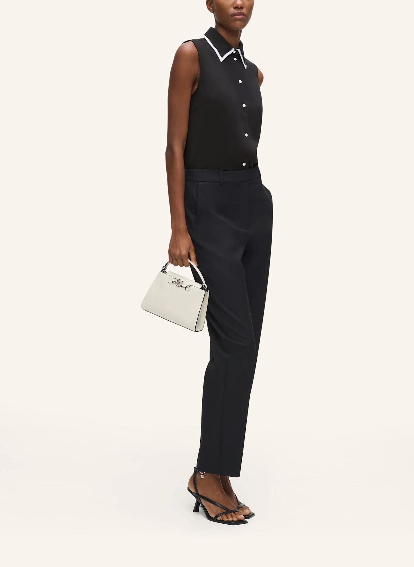 KARL LAGERFELD Bluse: SCHWARZ