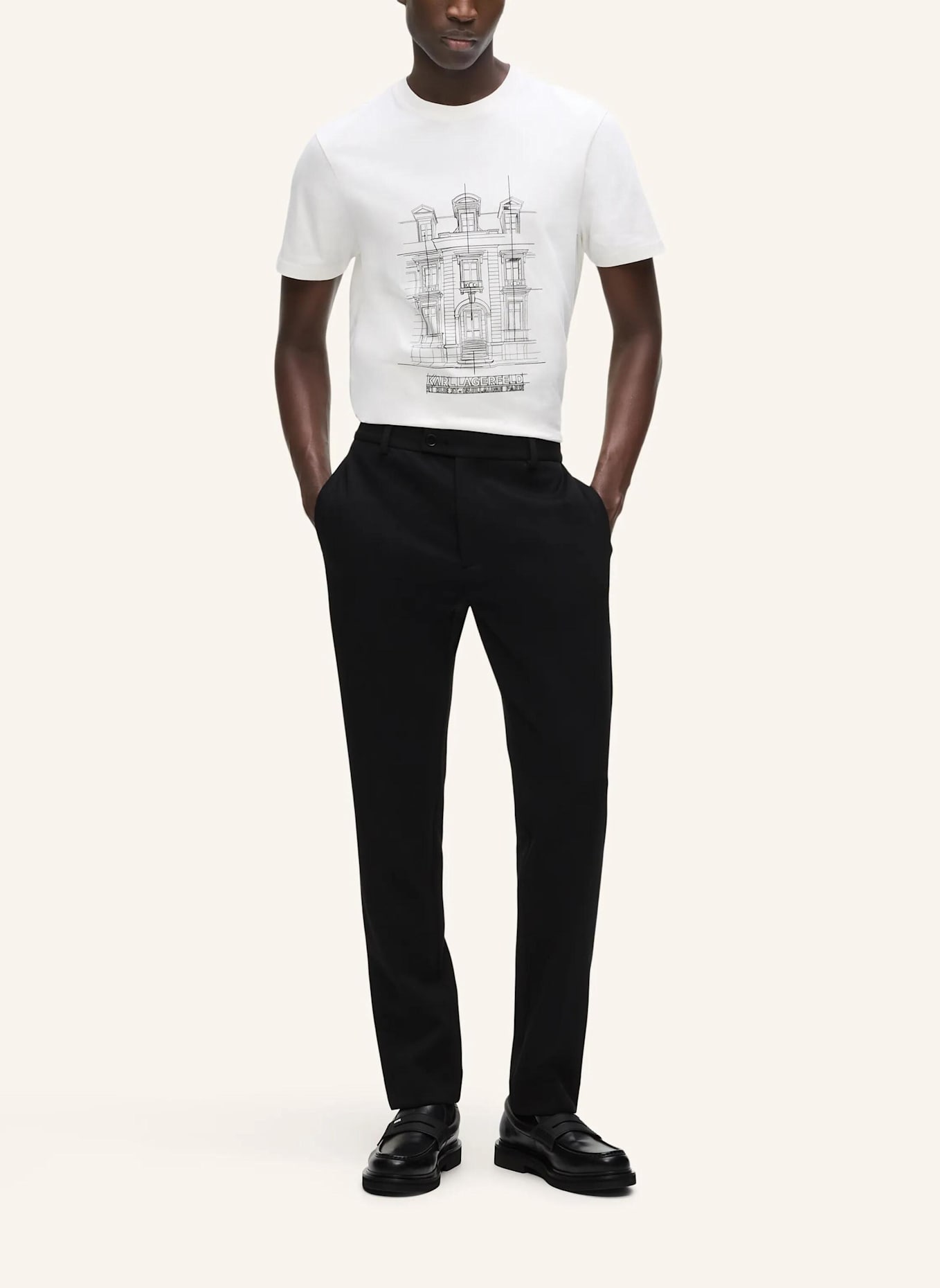 KARL LAGERFELD Hose: SCHWARZ