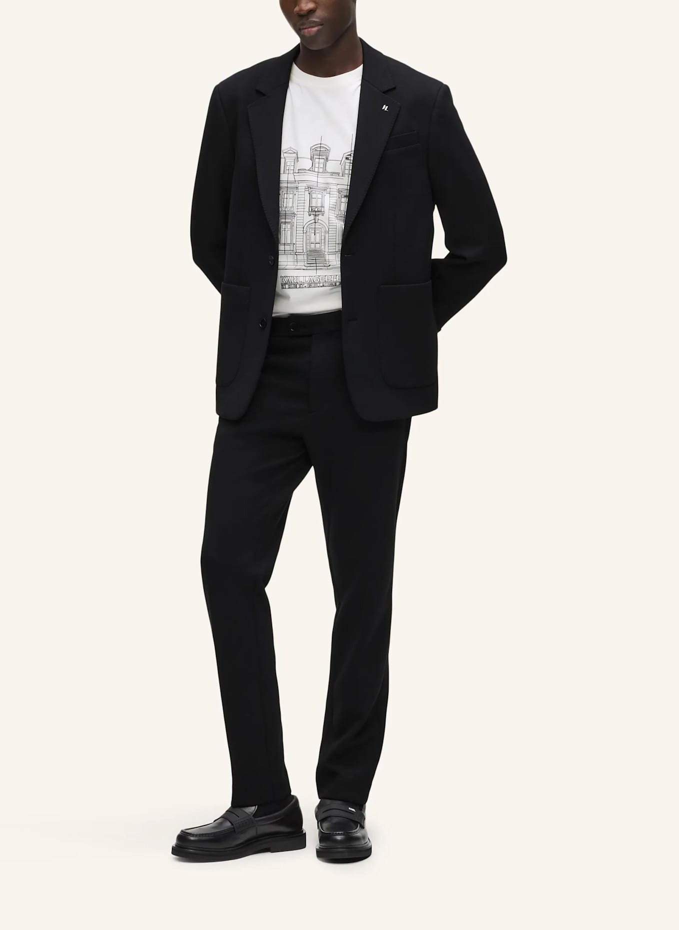 KARL LAGERFELD Hose: SCHWARZ