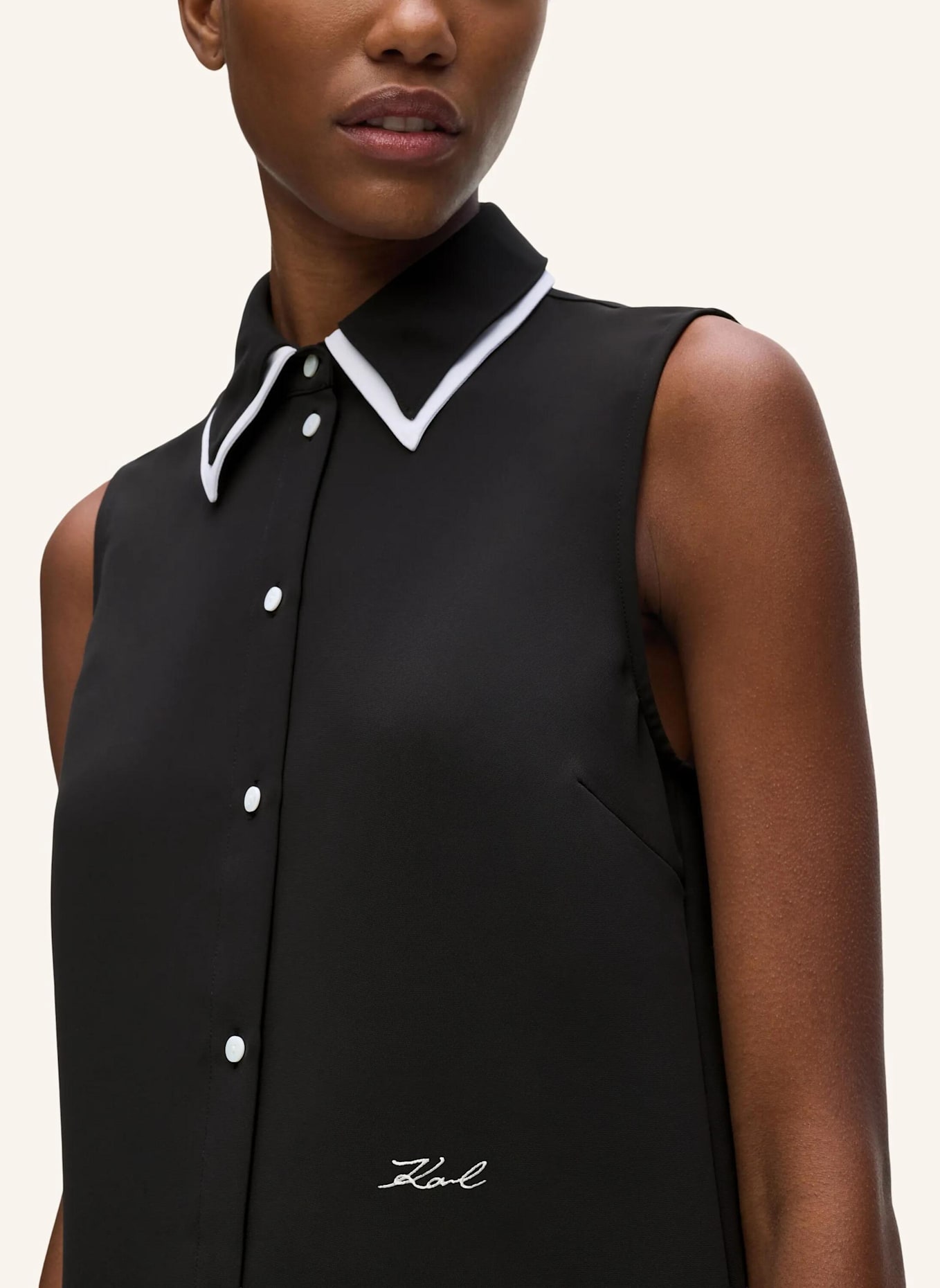 KARL LAGERFELD Bluse: SCHWARZ