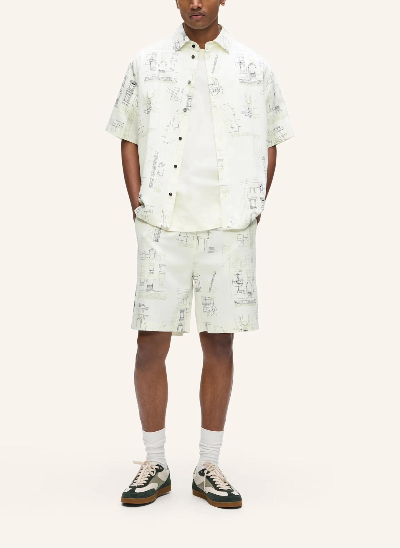 KARL LAGERFELD Shorts: BEIGE