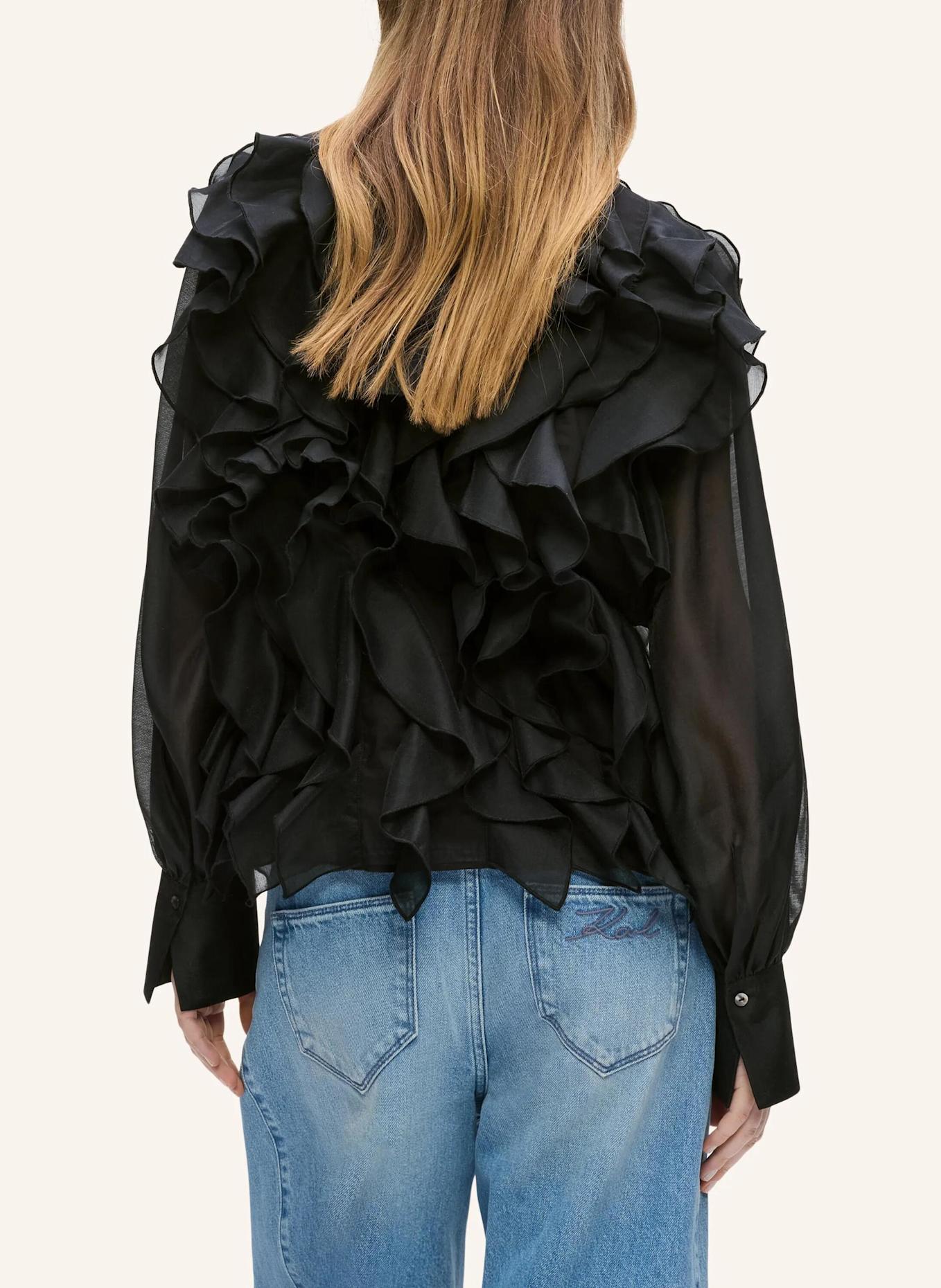 KARL LAGERFELD Bluse: SCHWARZ