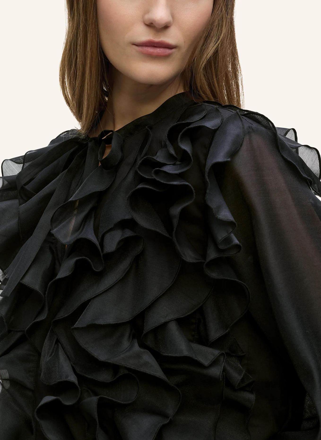 KARL LAGERFELD Bluse: SCHWARZ