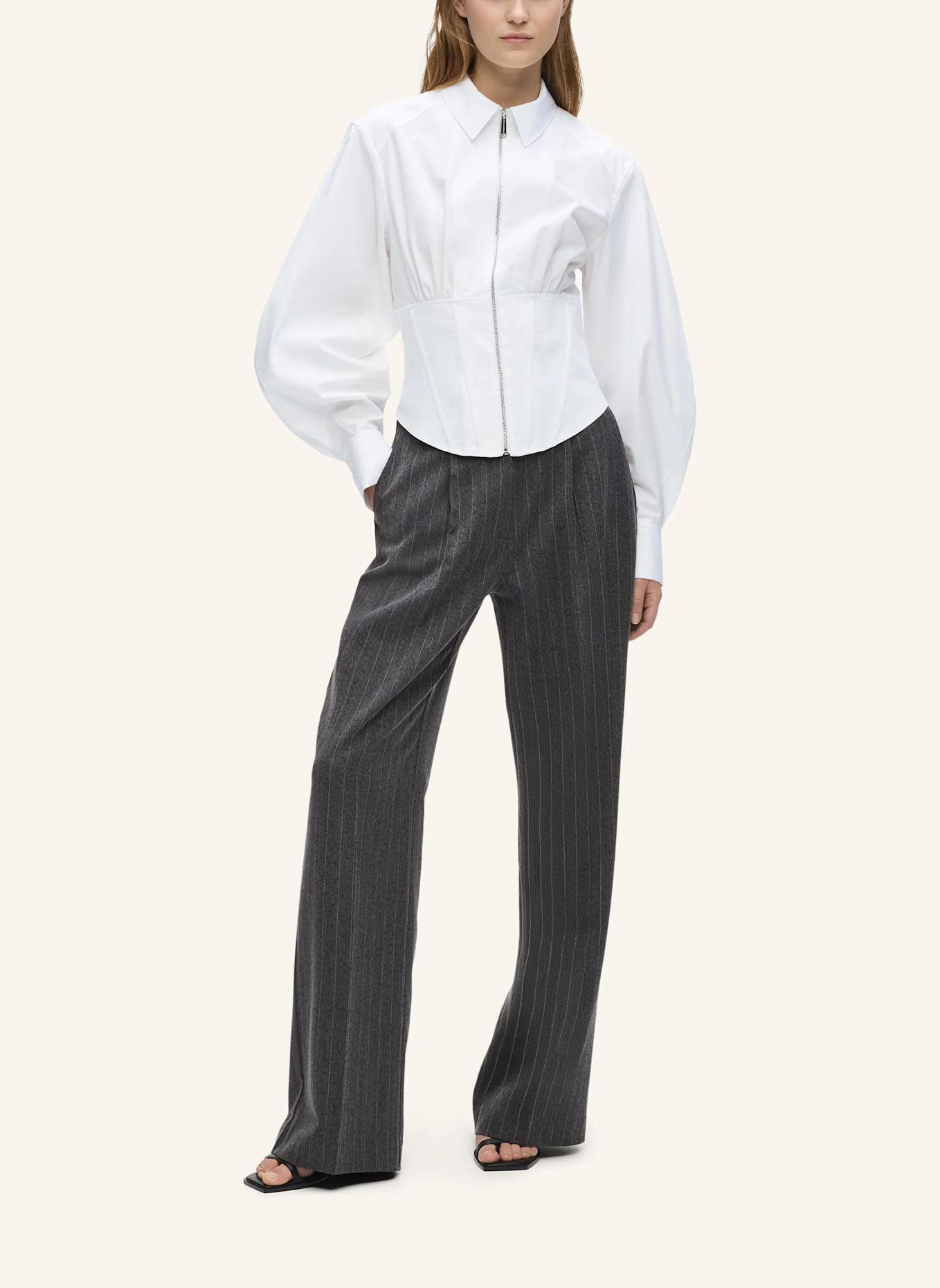 KARL LAGERFELD Bluse: WEISS