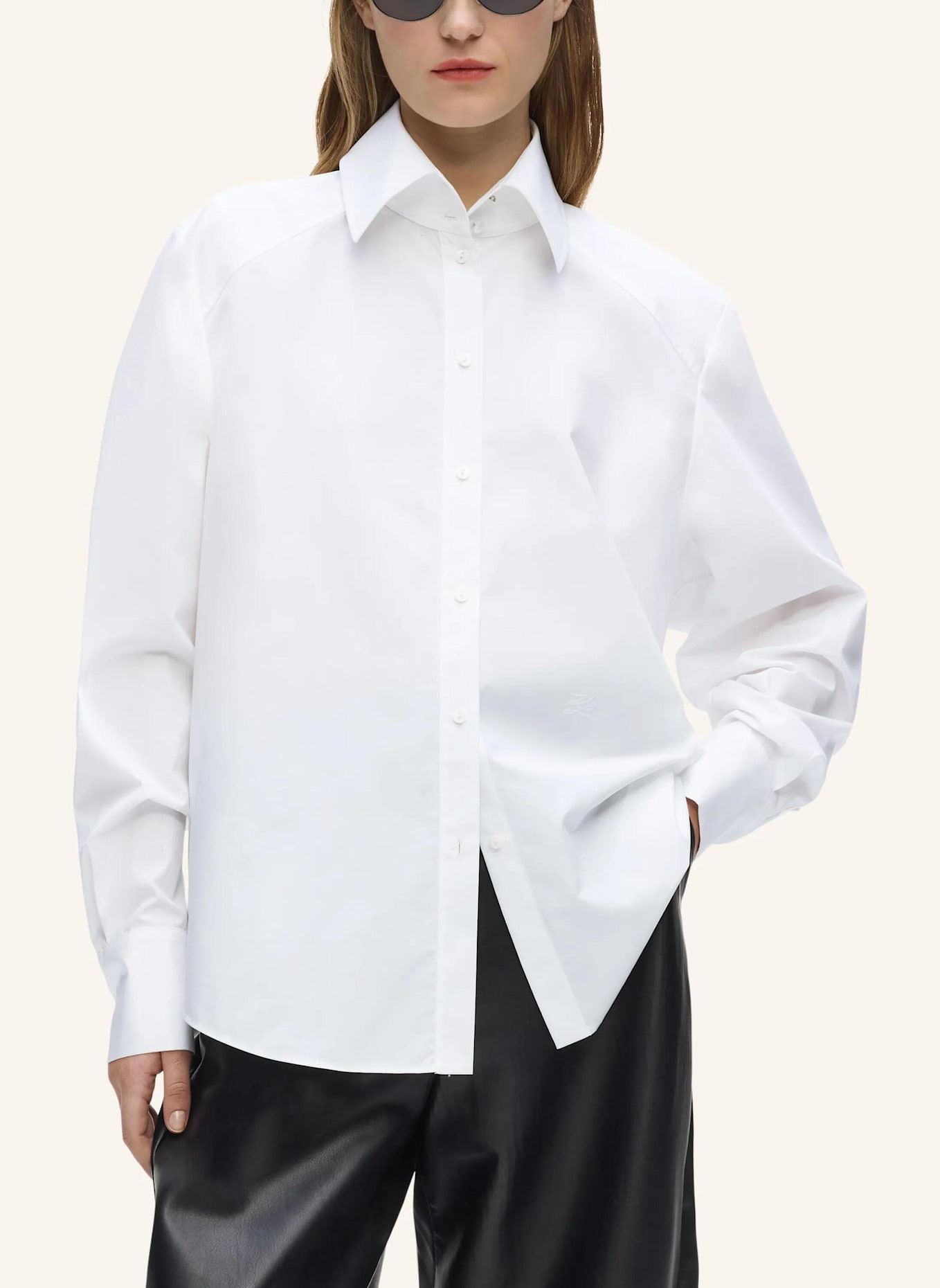 KARL LAGERFELD Bluse: WEISS