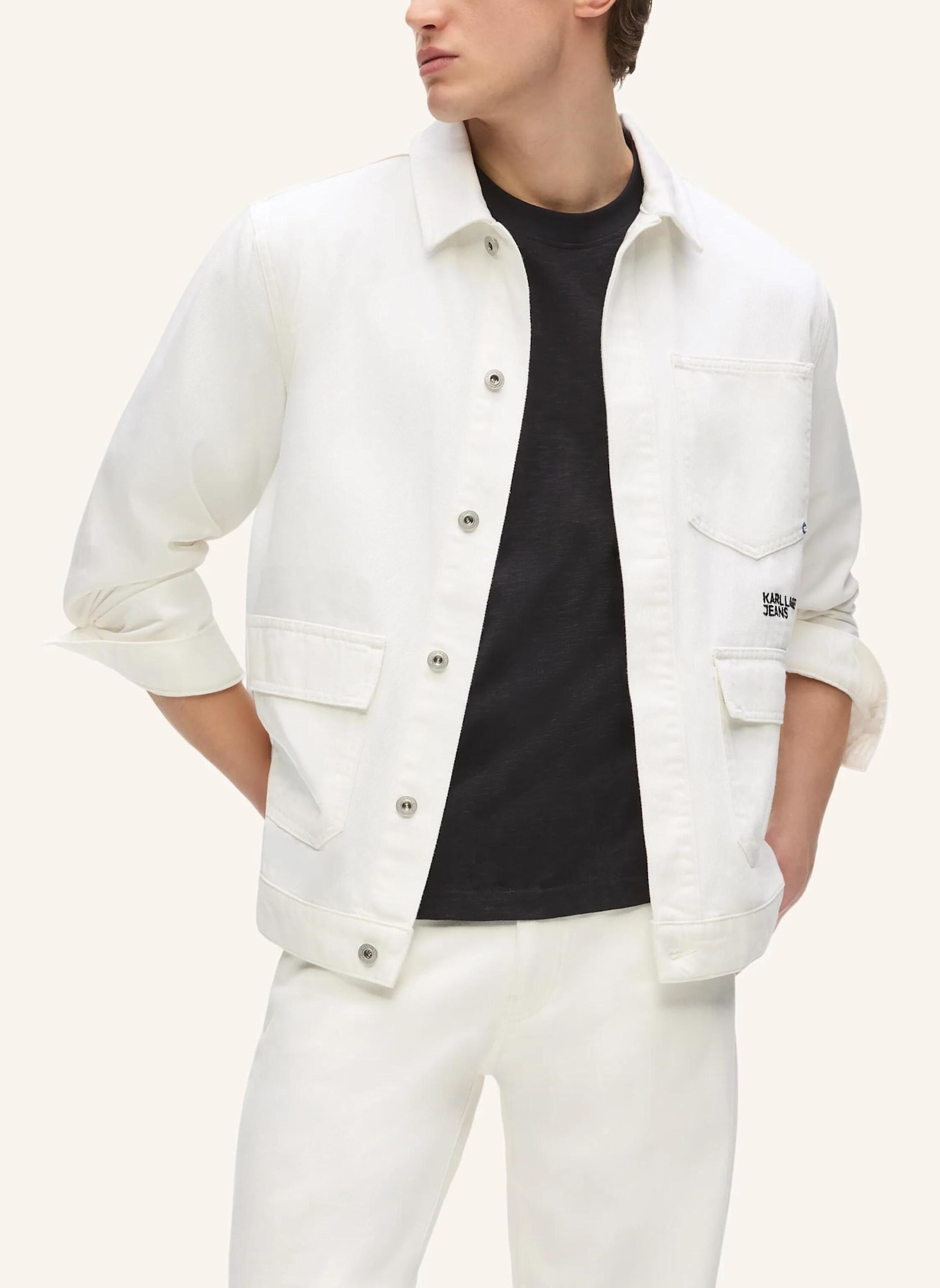 KARL LAGERFELD JEANS Jacke: WEISS
