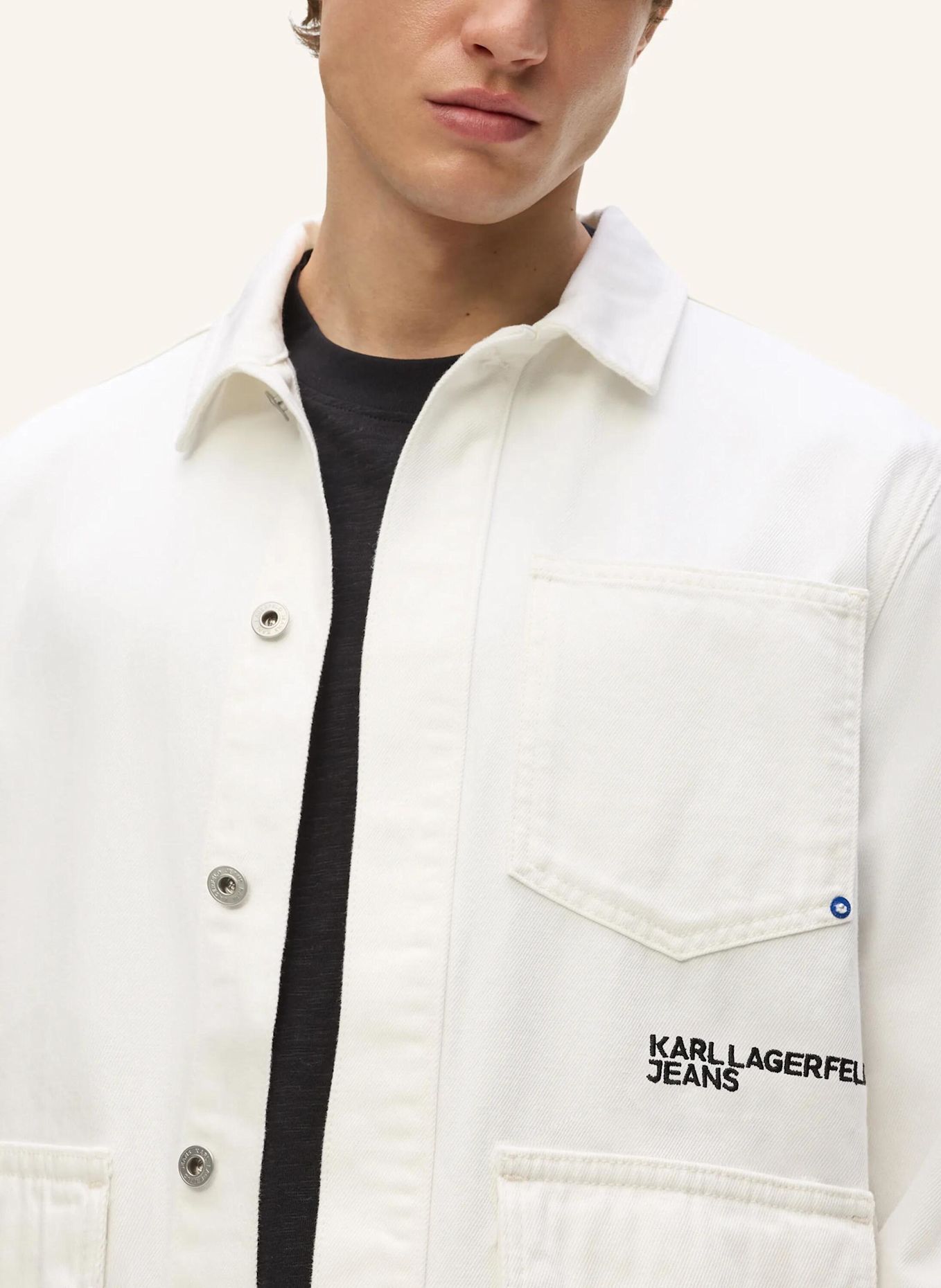 KARL LAGERFELD JEANS Jacke: WEISS