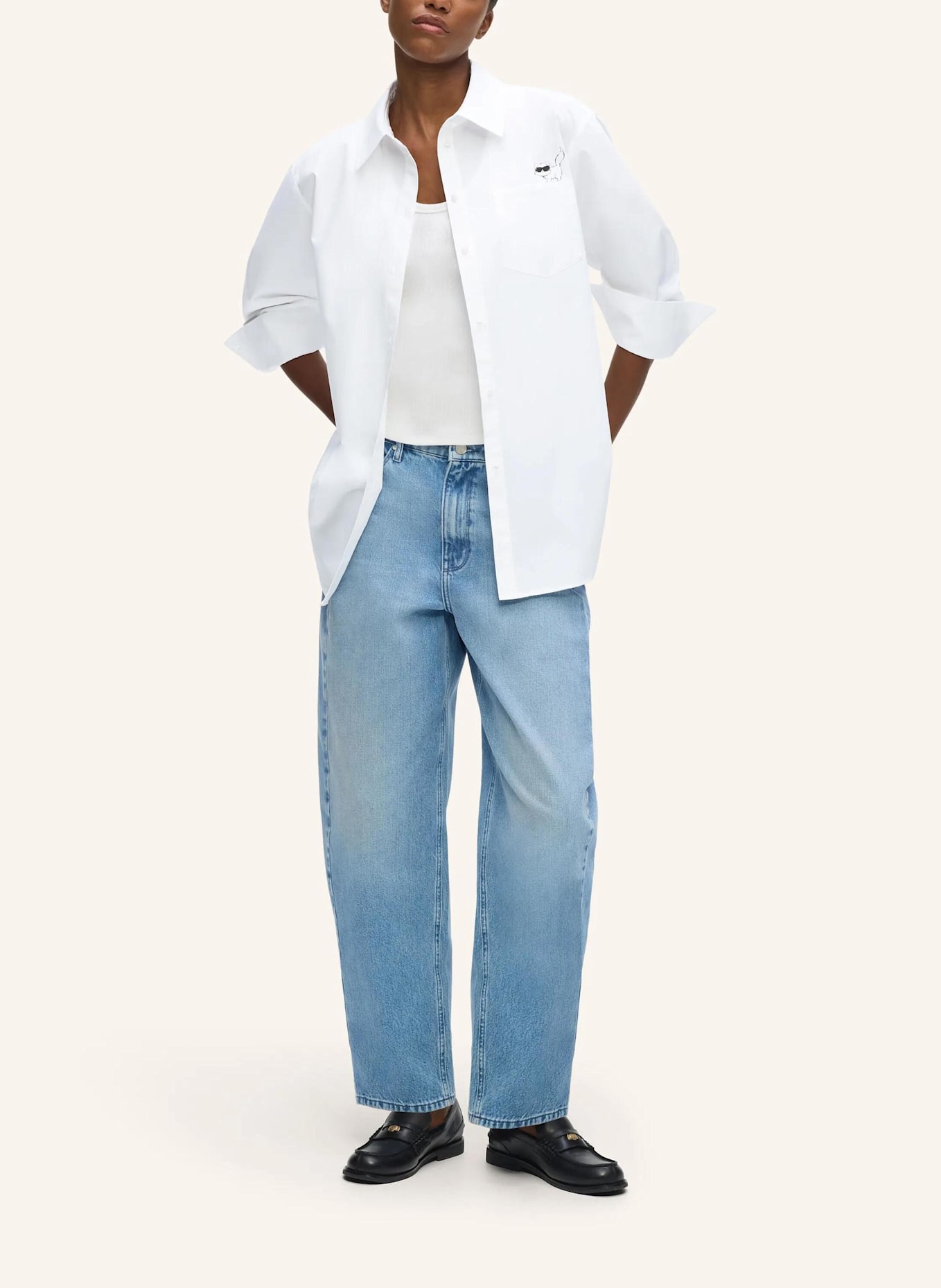 KARL LAGERFELD Bluse: WEISS