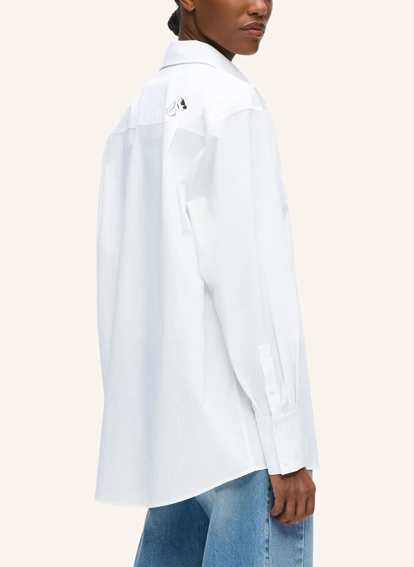 KARL LAGERFELD Bluse: WEISS